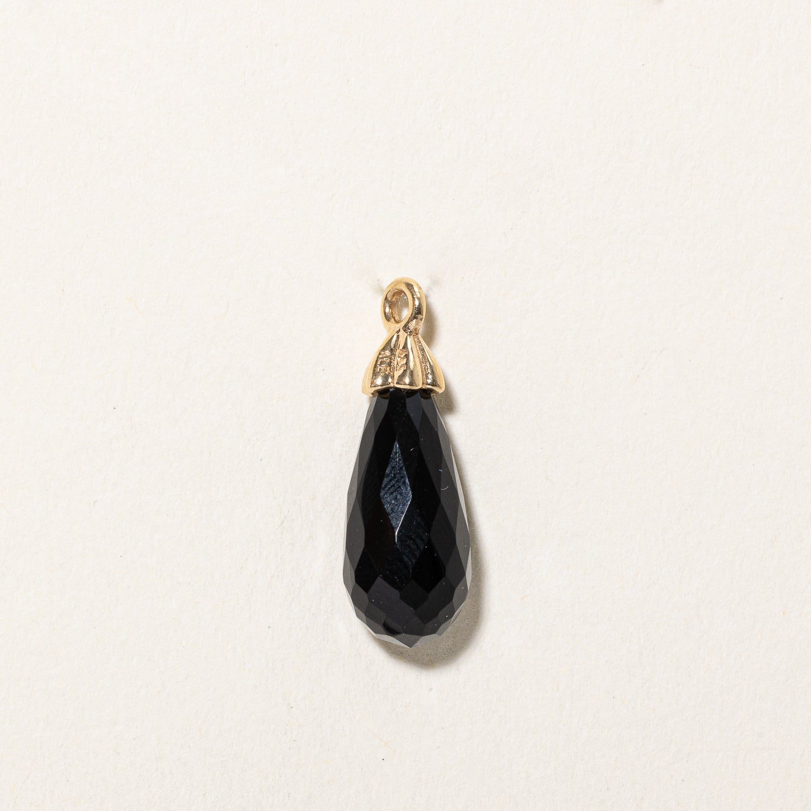 Faceted Onyx Drop Pendant | 6.00ct