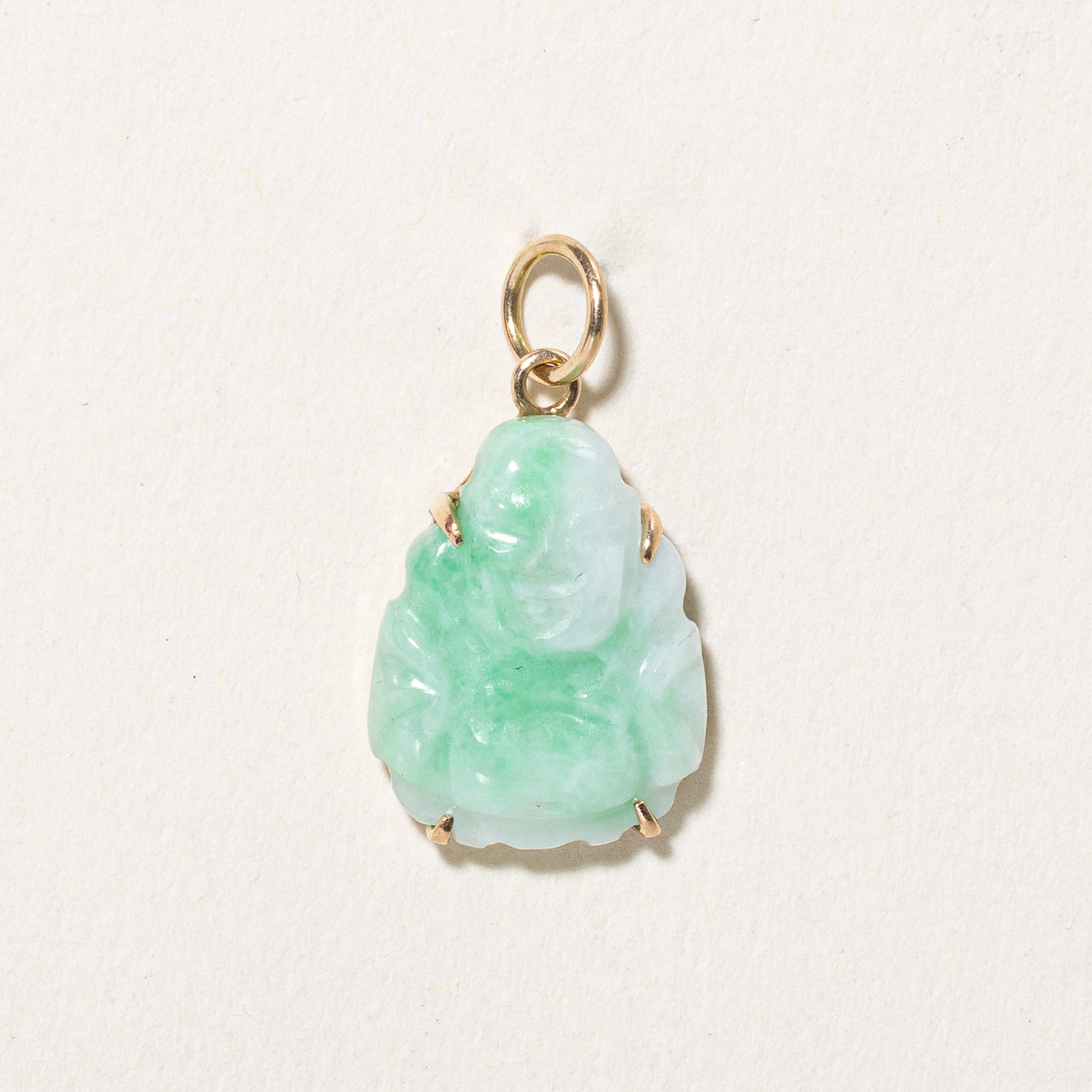 Carved Jadeite Buddha Pendant | 6.00ct