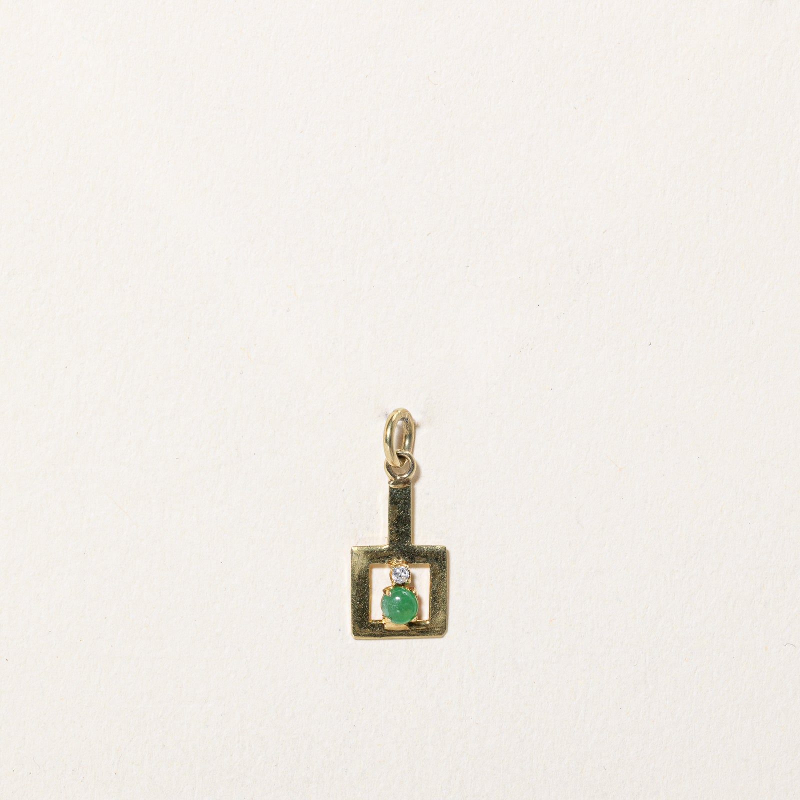 Jadeite & Diamond Pendant | 0.08ct, 0.01ct