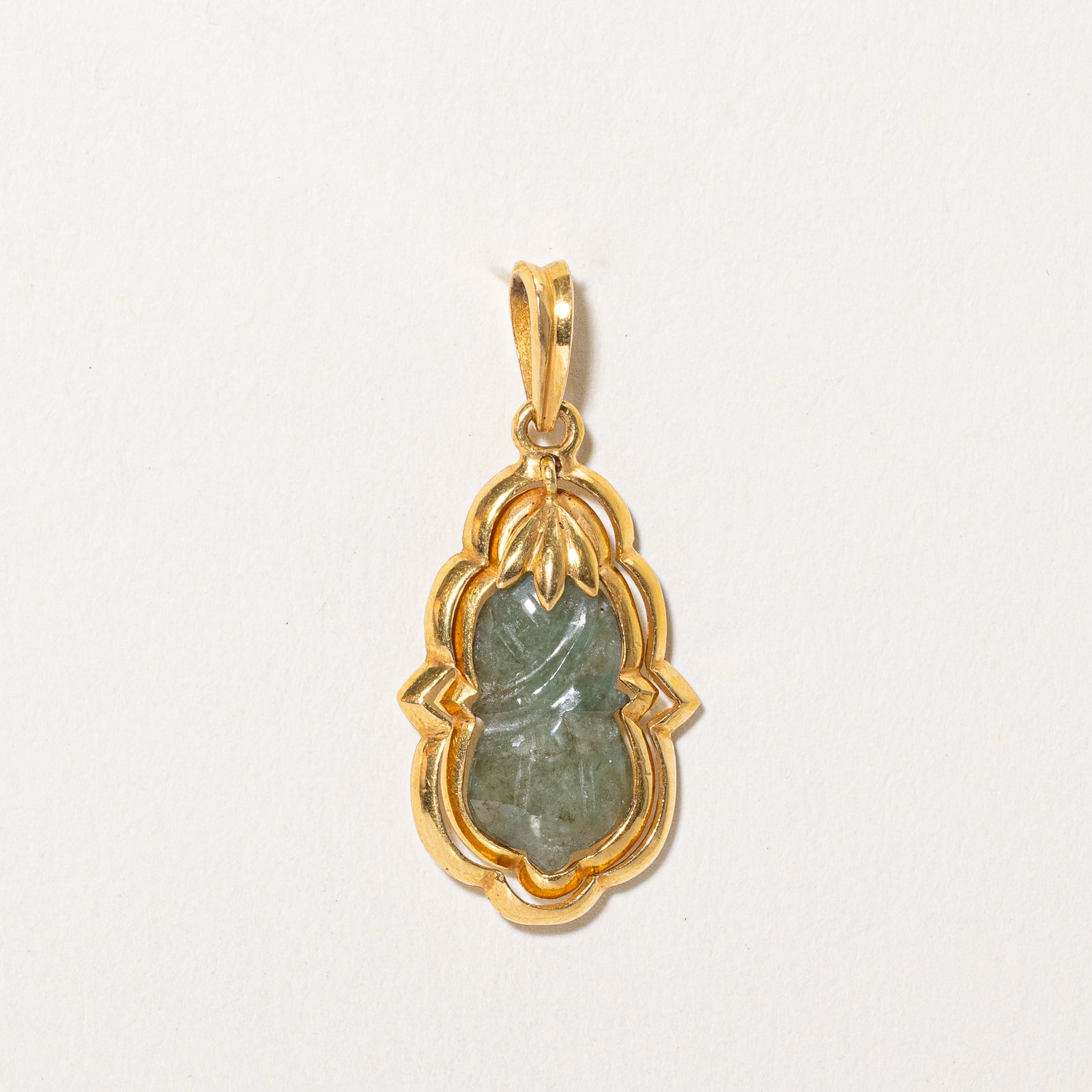 Carved Jadeite Ornate Pendant | 3.00ct
