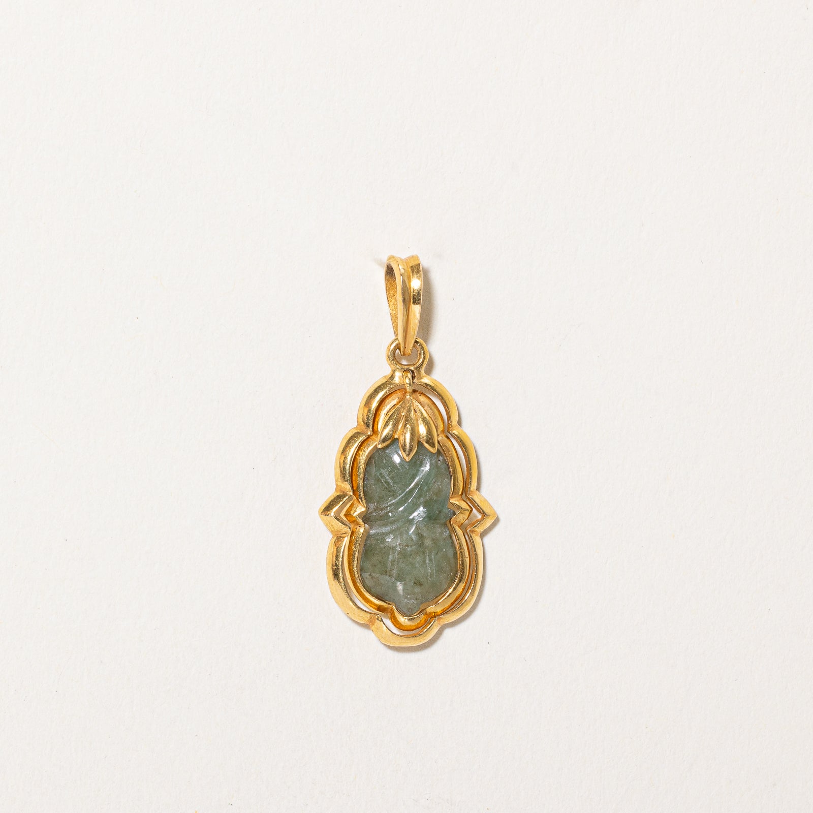 Carved Jadeite Ornate Pendant | 3.00ct