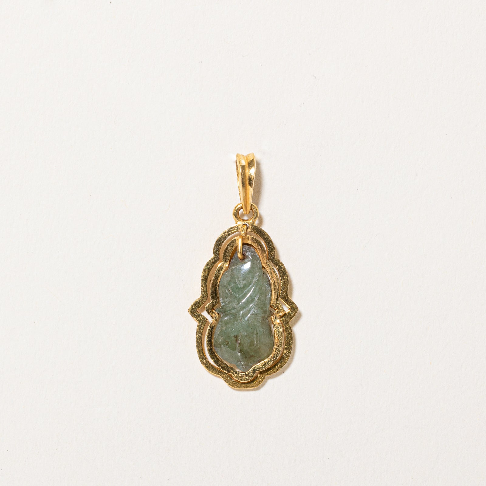Carved Jadeite Ornate Pendant | 3.00ct