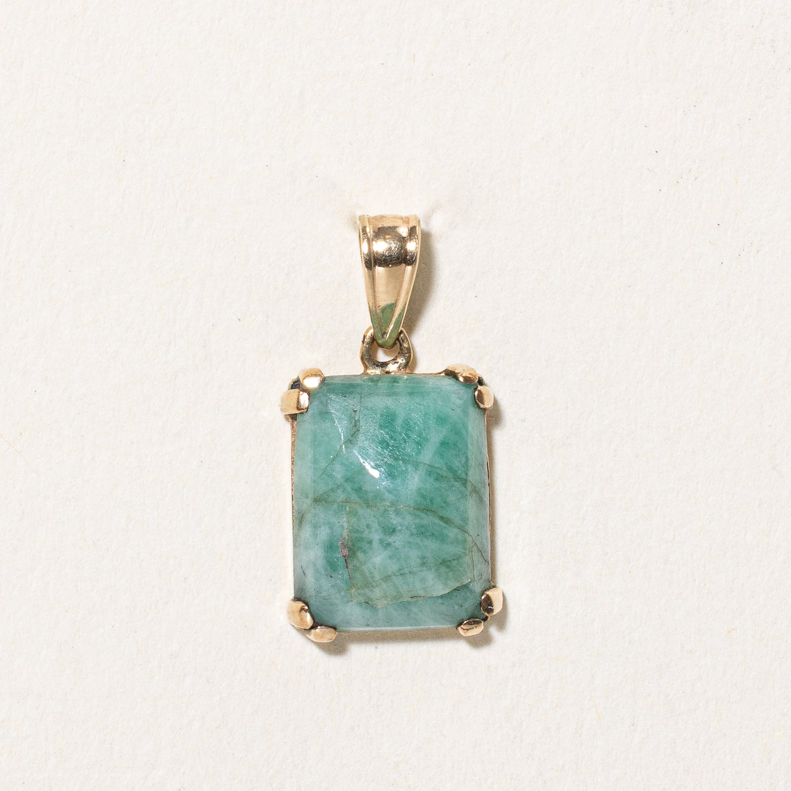 Rectangle Cabochon Jadeite Pendant | 3.80ct