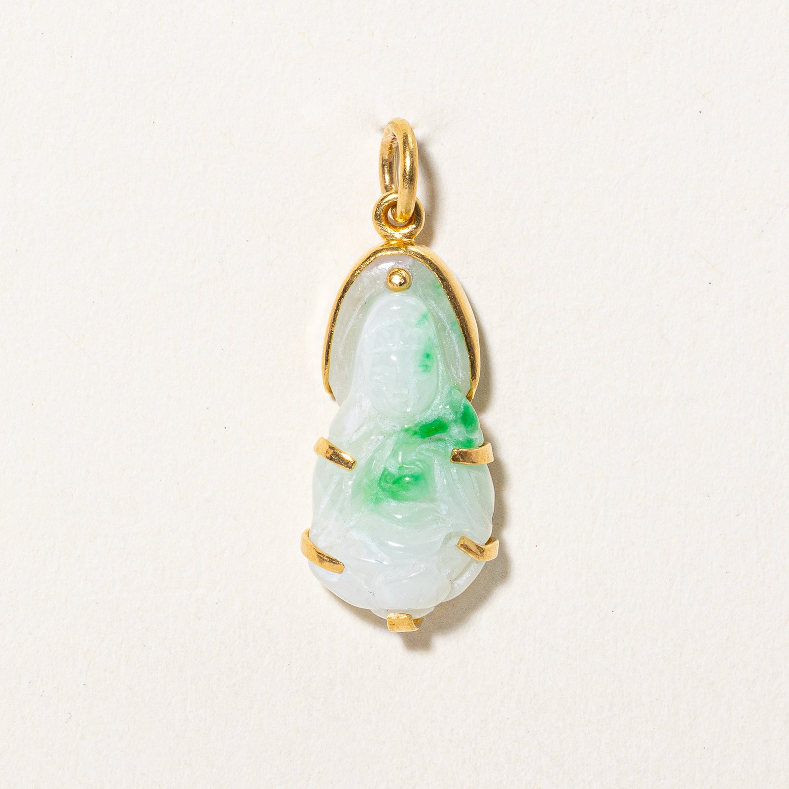Carved Jadeite Figure Pendant | 16.00ct