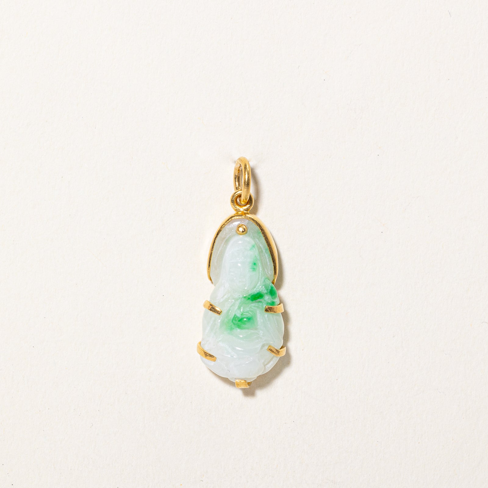 Carved Jadeite Figure Pendant | 16.00ct
