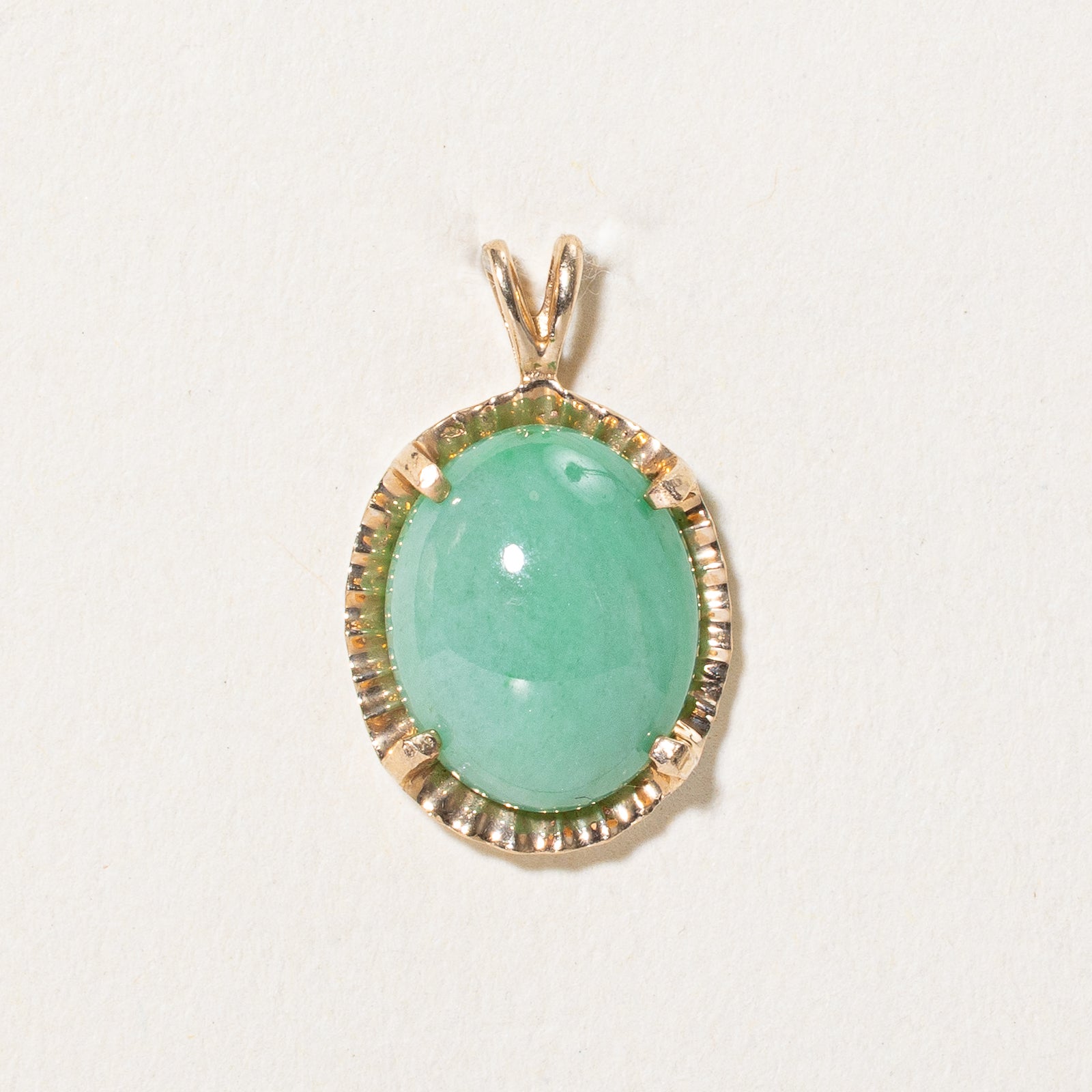 Oval Cabochon Jadeite Pendant | 6.00ct