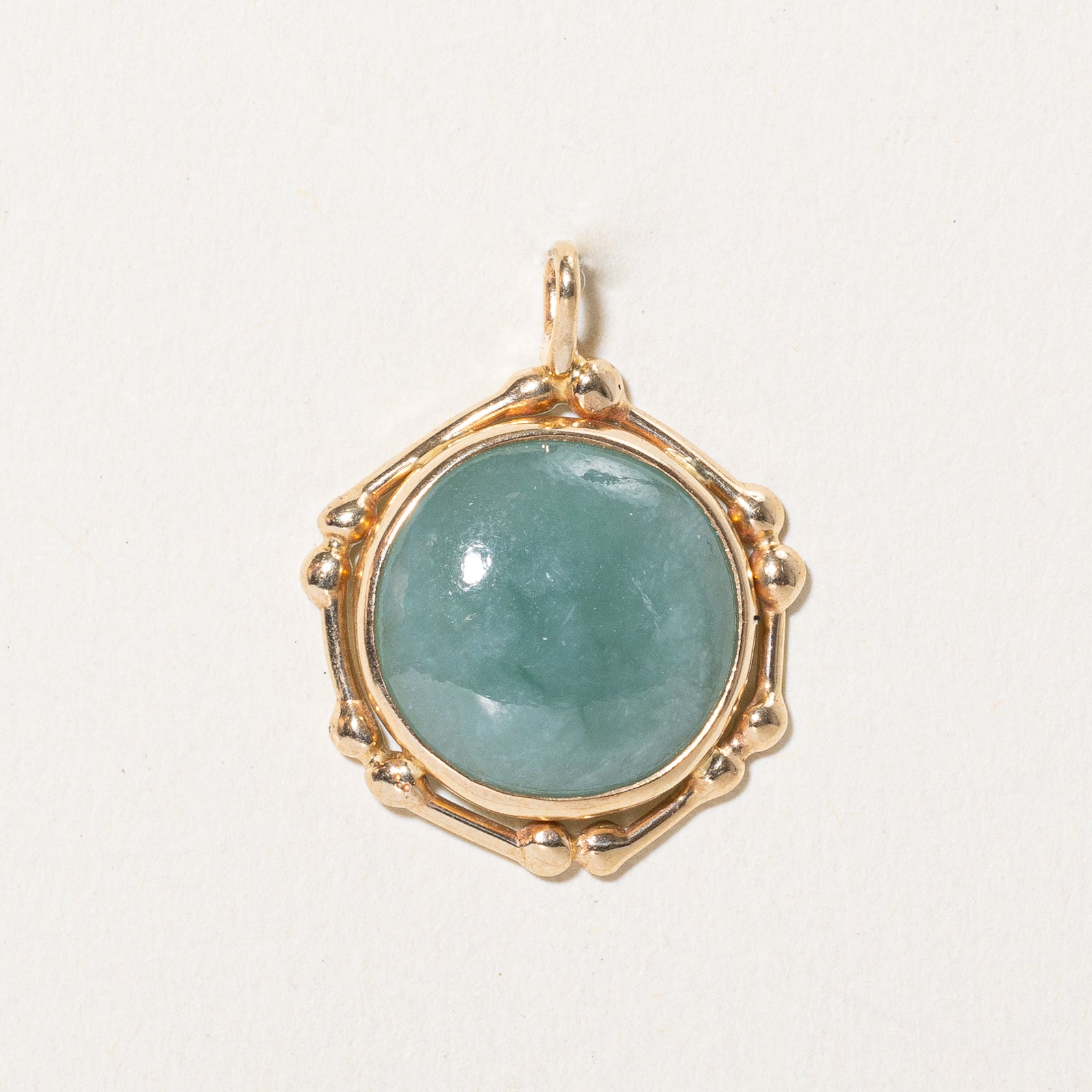 Round Cabochon Nephrite Jade Pendant | 3.60ct