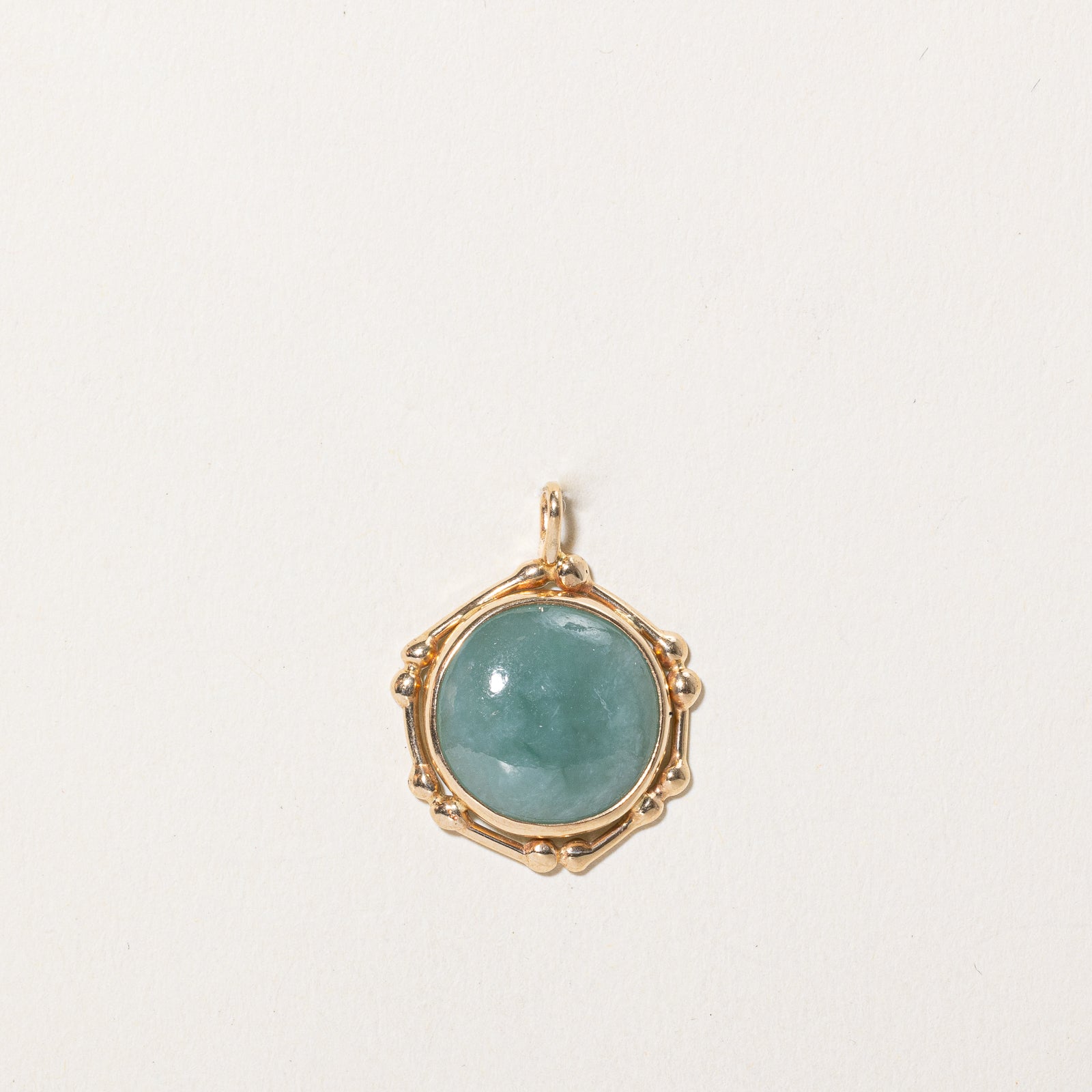 Round Cabochon Nephrite Jade Pendant | 3.60ct