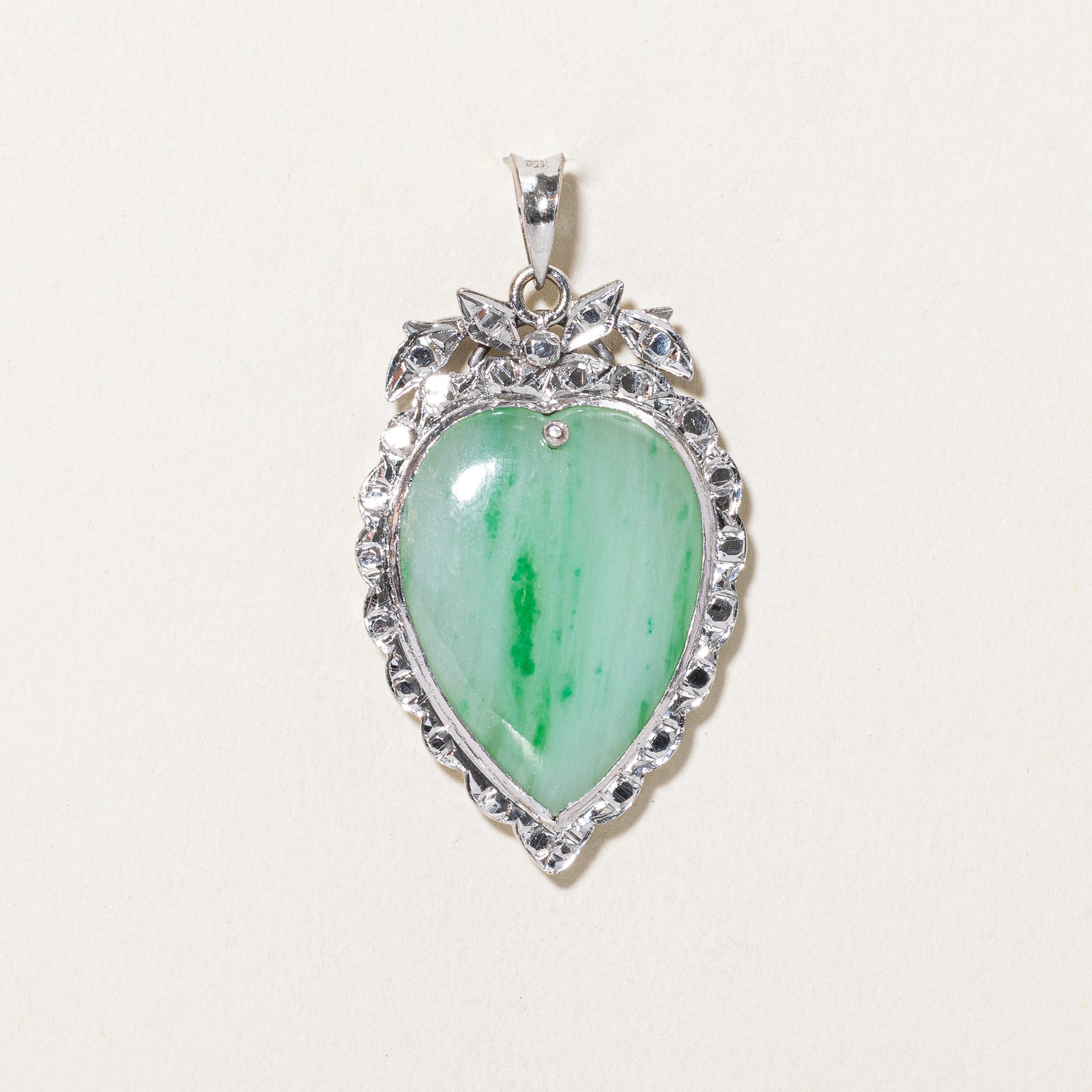 Heart Cut Jadeite Pendant | 20.00ct