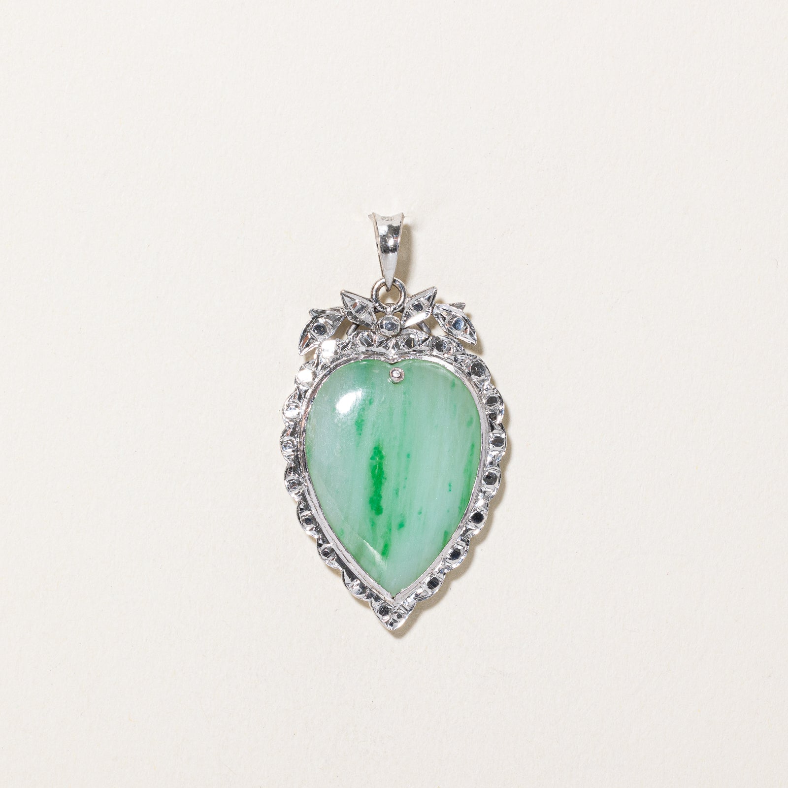 Heart Cut Jadeite Pendant | 20.00ct