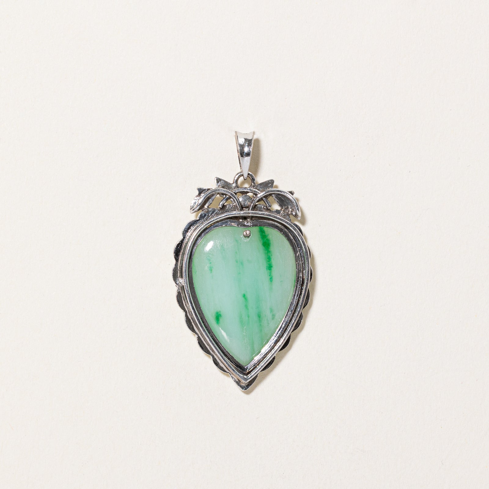 Heart Cut Jadeite Pendant | 20.00ct
