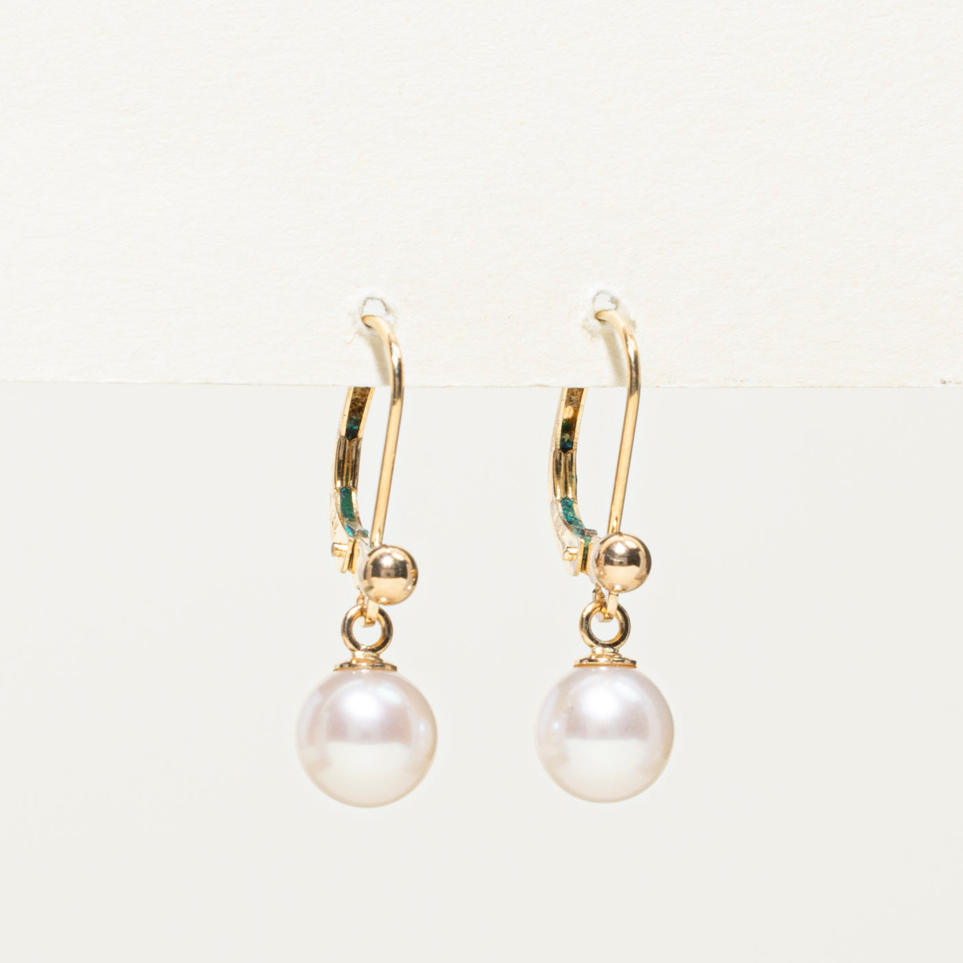 14K Pearl Drop Earrings