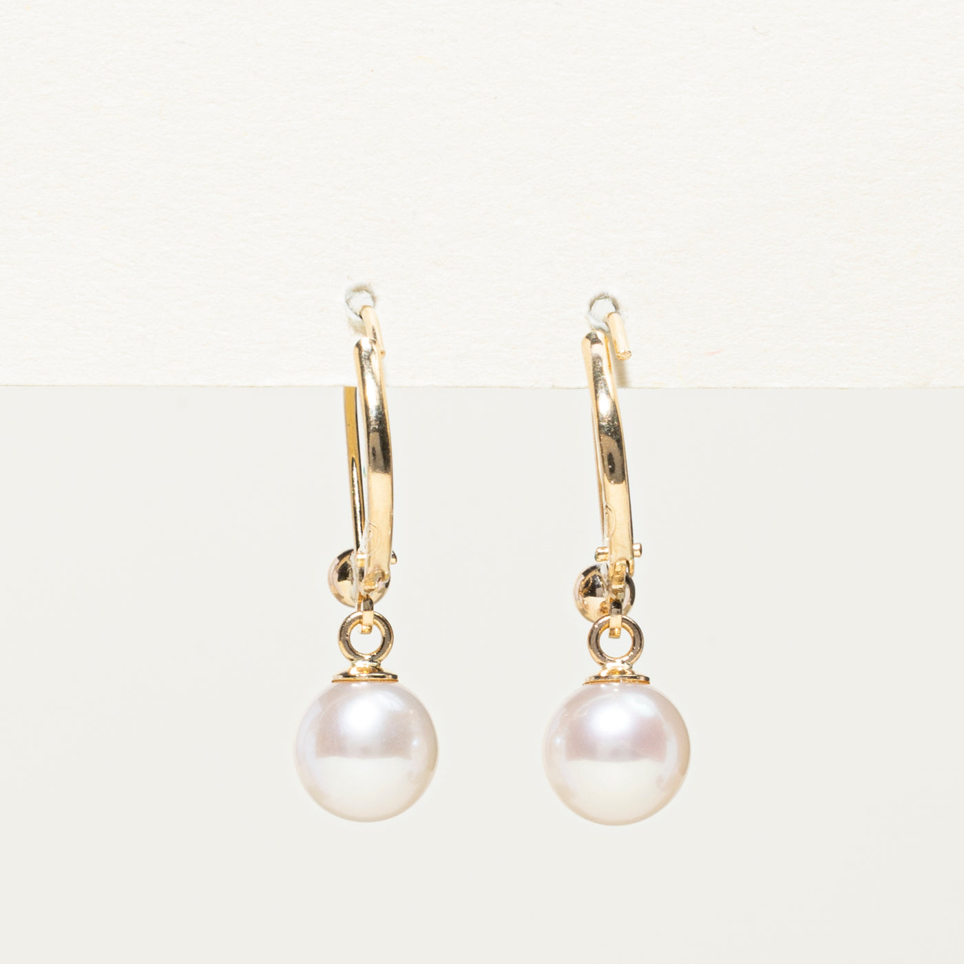 14K Pearl Drop Earrings