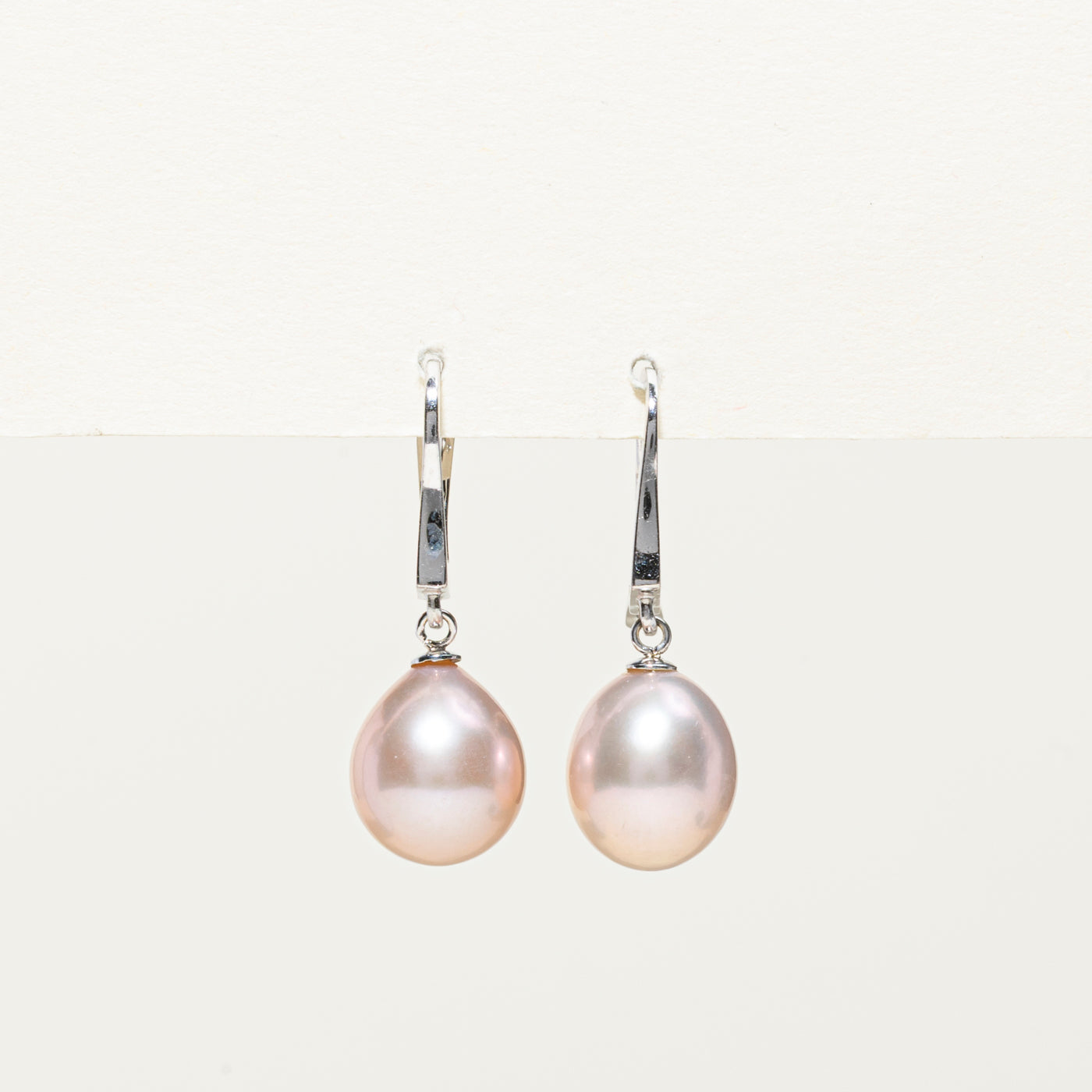 Pink Pearl Drop Earrings