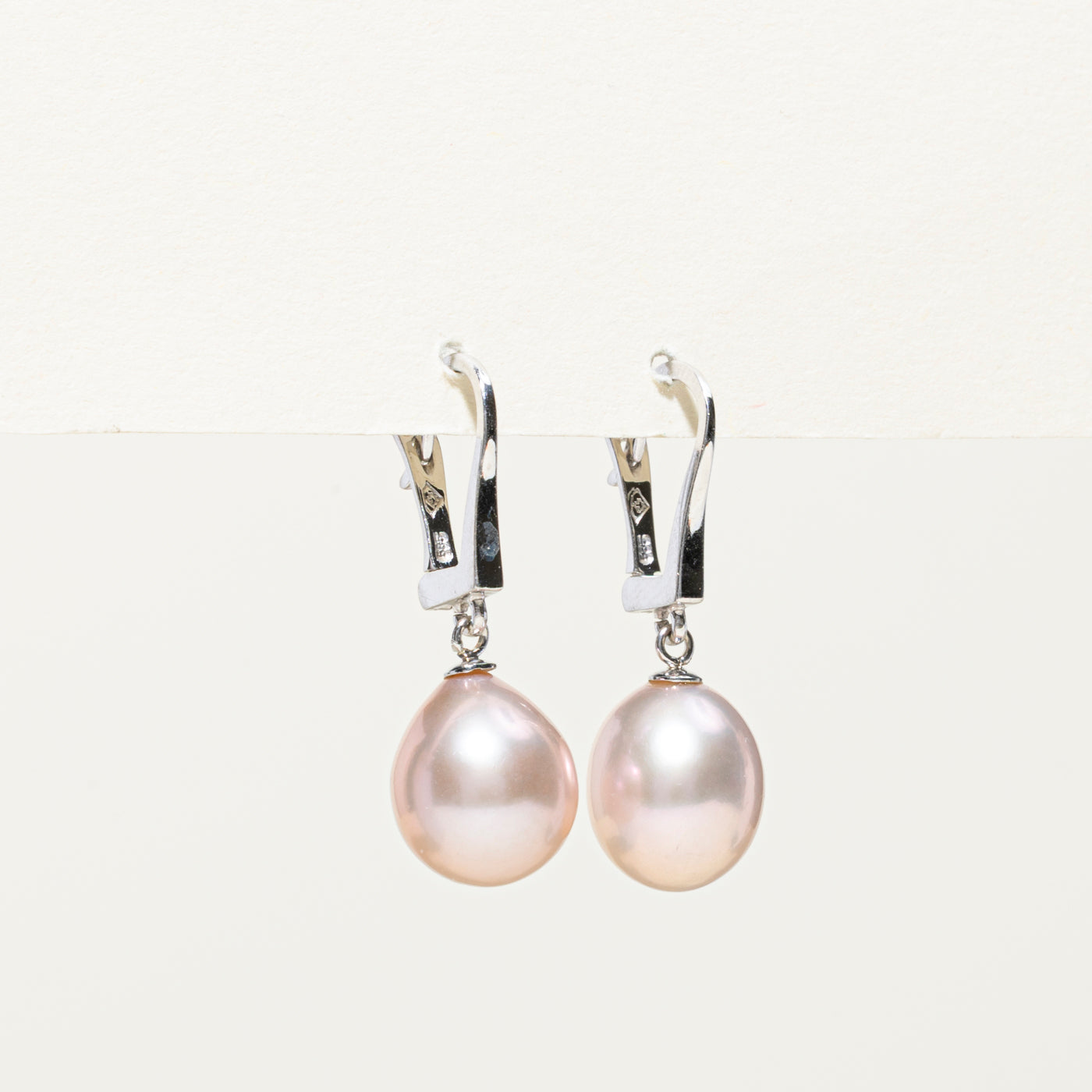 Pink Pearl Drop Earrings
