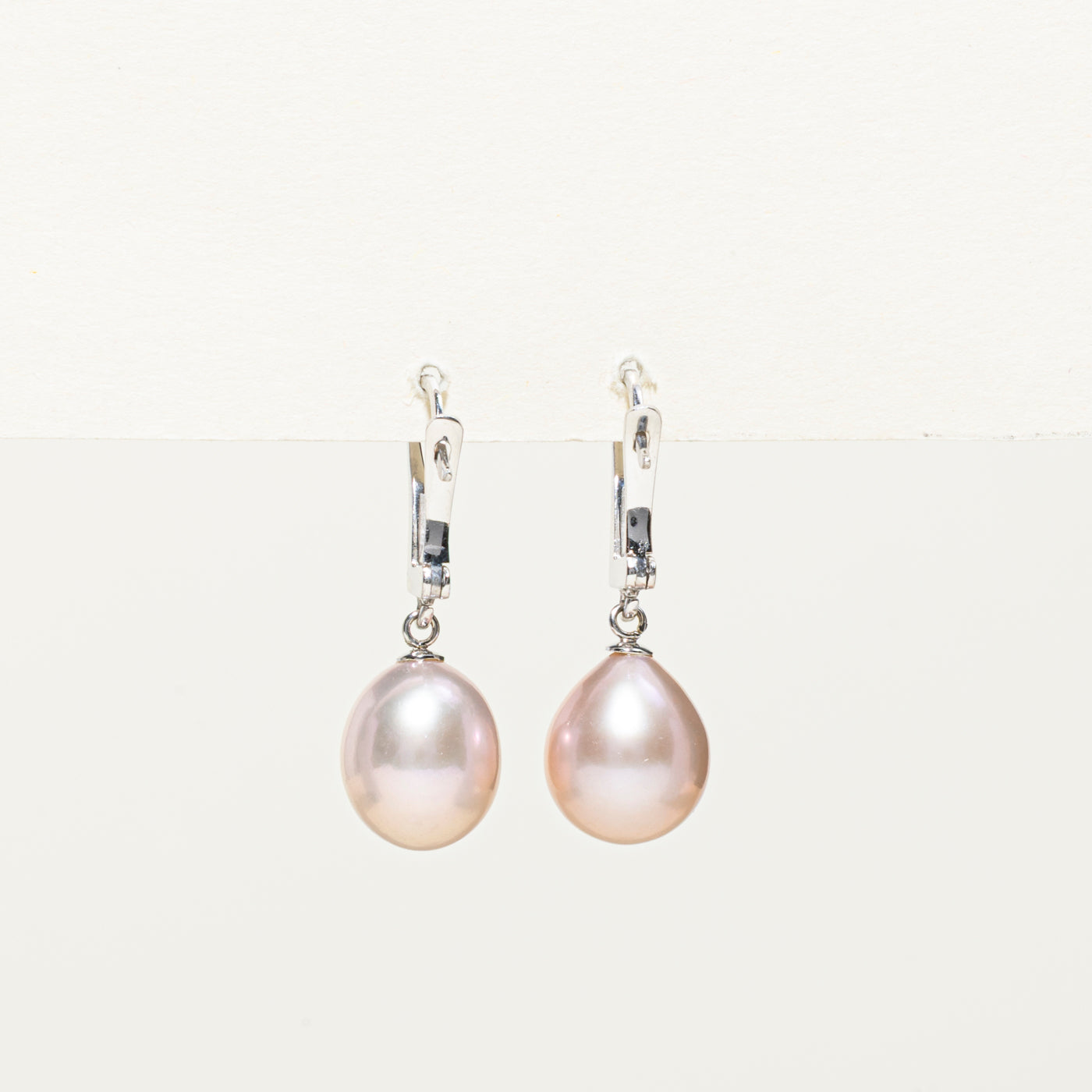 Pink Pearl Drop Earrings