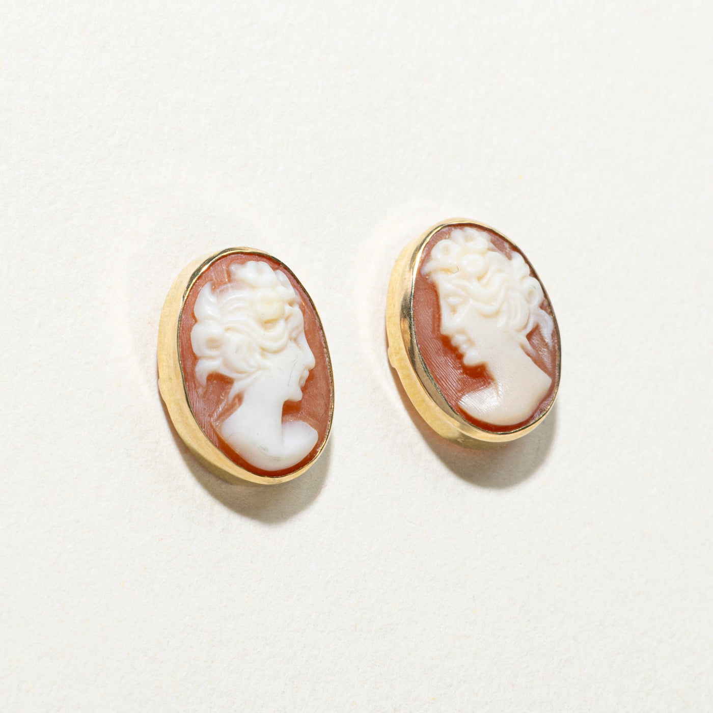 Cameo Shell Stud Earrings | 4.00ctw