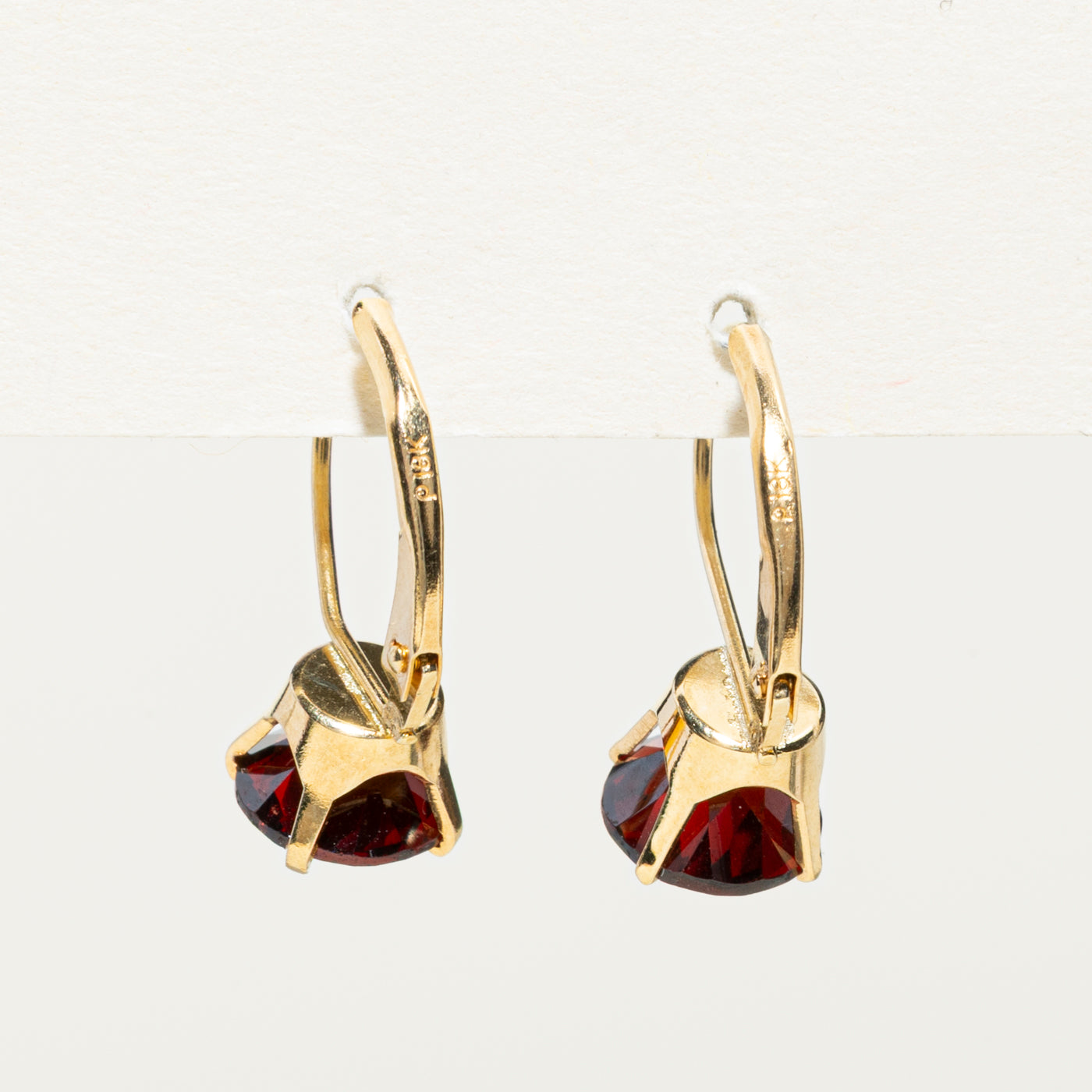 18K Garnet Drop Earrings | 4.00ctw