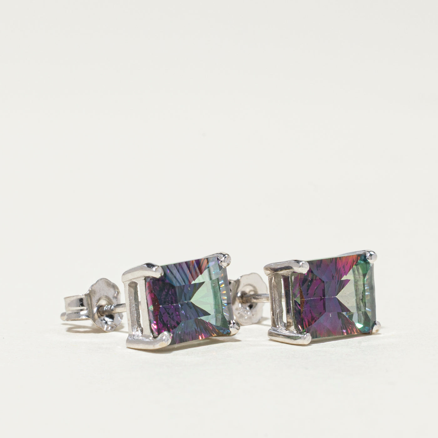 14K Mystic Topaz Stud Earrings | 3.60ctw