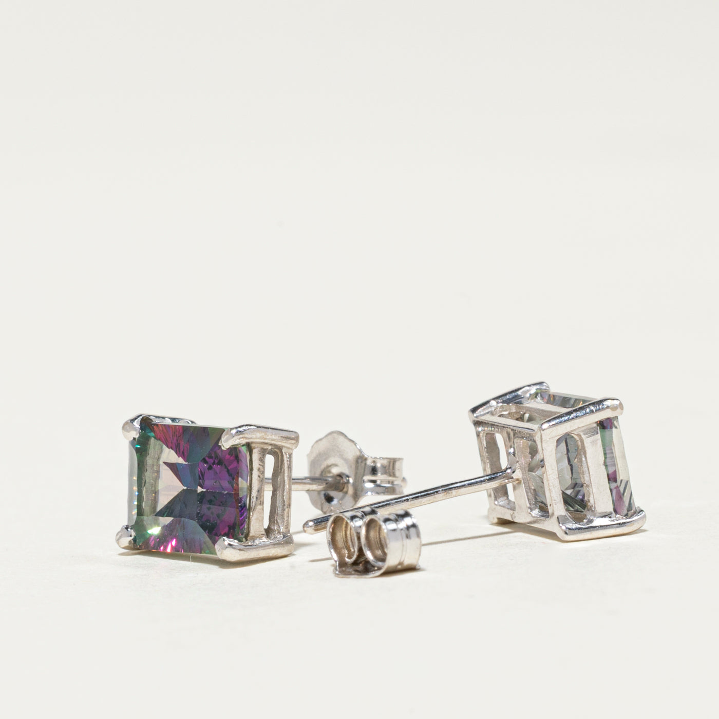 14K Mystic Topaz Stud Earrings | 3.60ctw