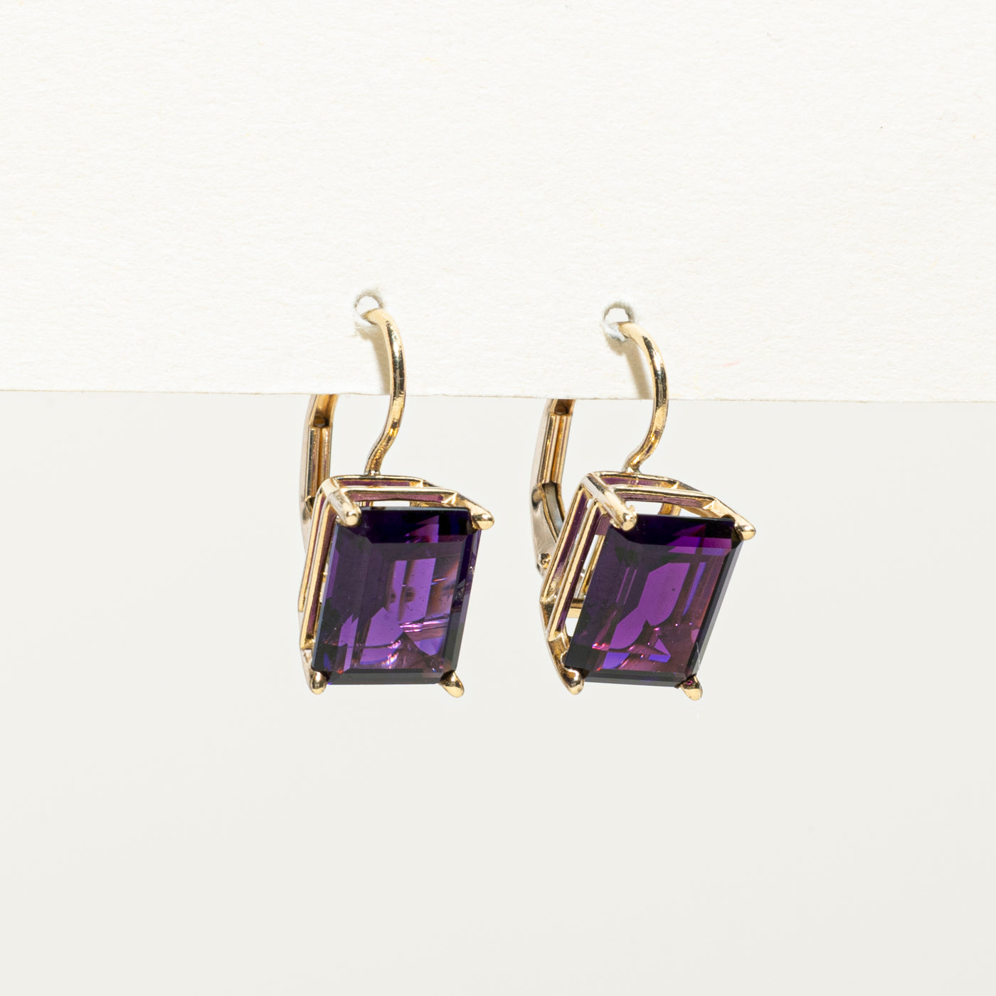 14K Amethyst Drop Earrings | 4.00ctw
