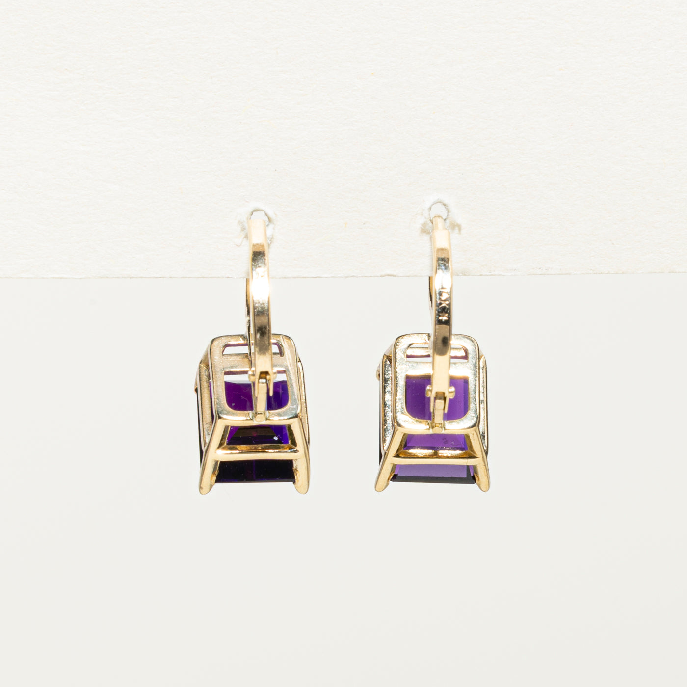 14K Amethyst Drop Earrings | 4.00ctw