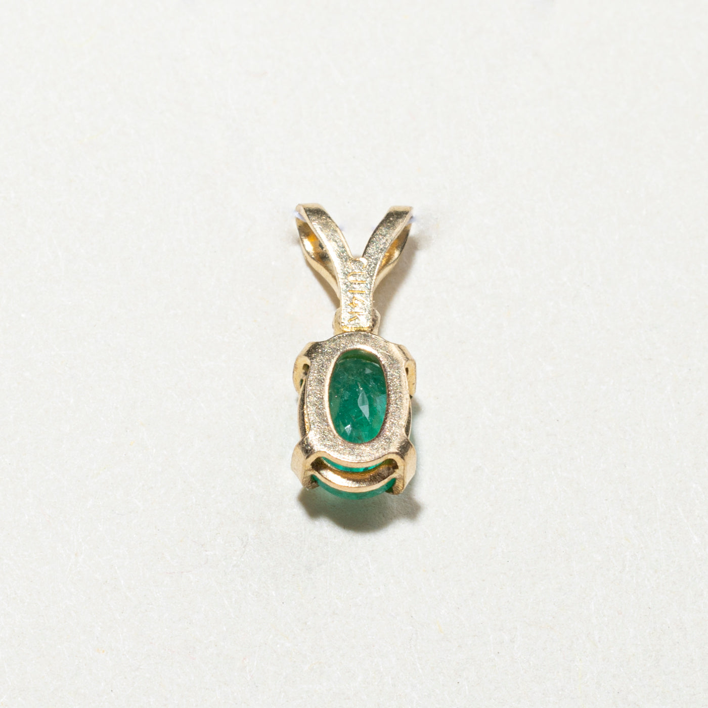 Emerald & Diamond Stud Earrings & Pendant Set | 1.00ctw, 0.02ctw