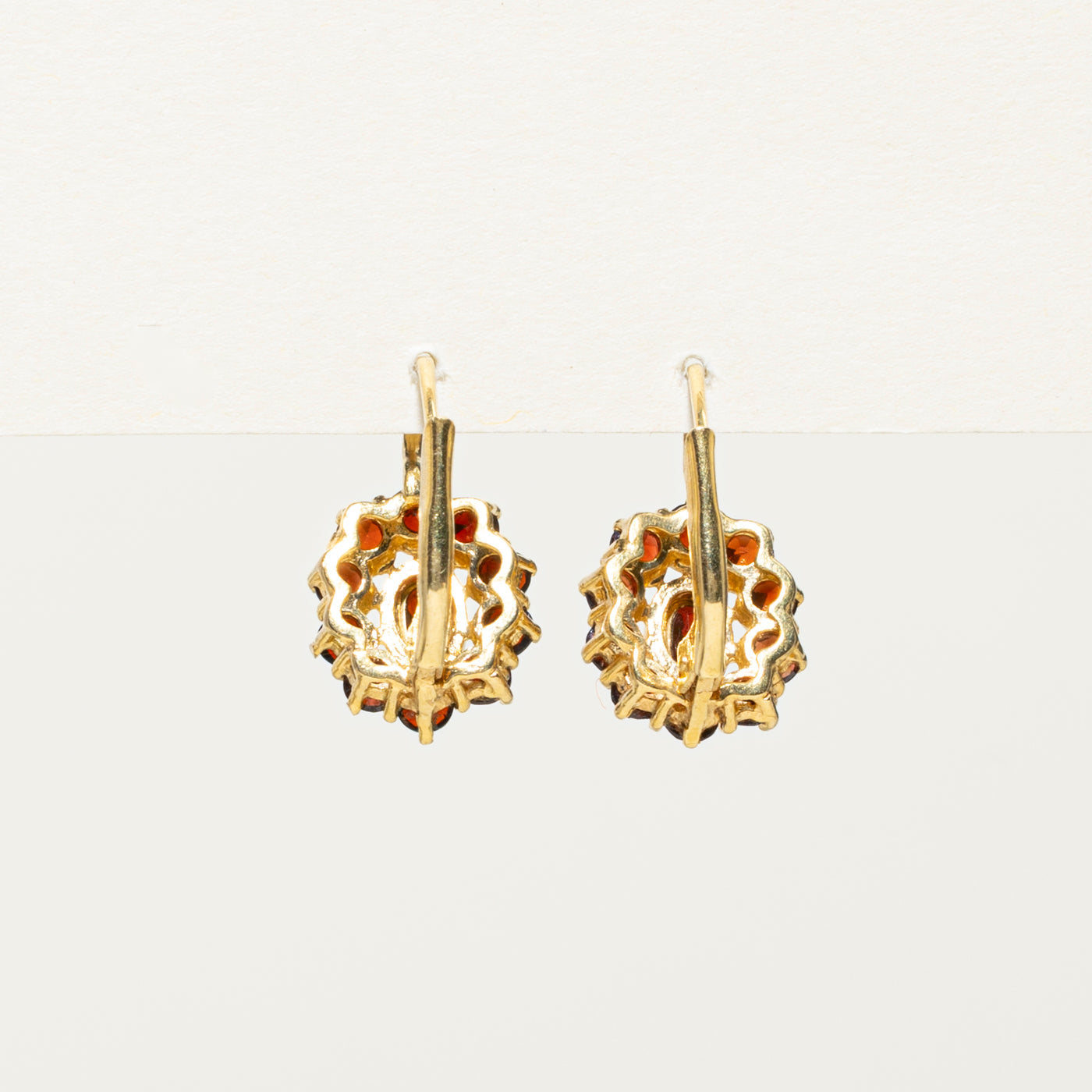 18K Garnet Cluster Drop Earrings | 2.00ctw