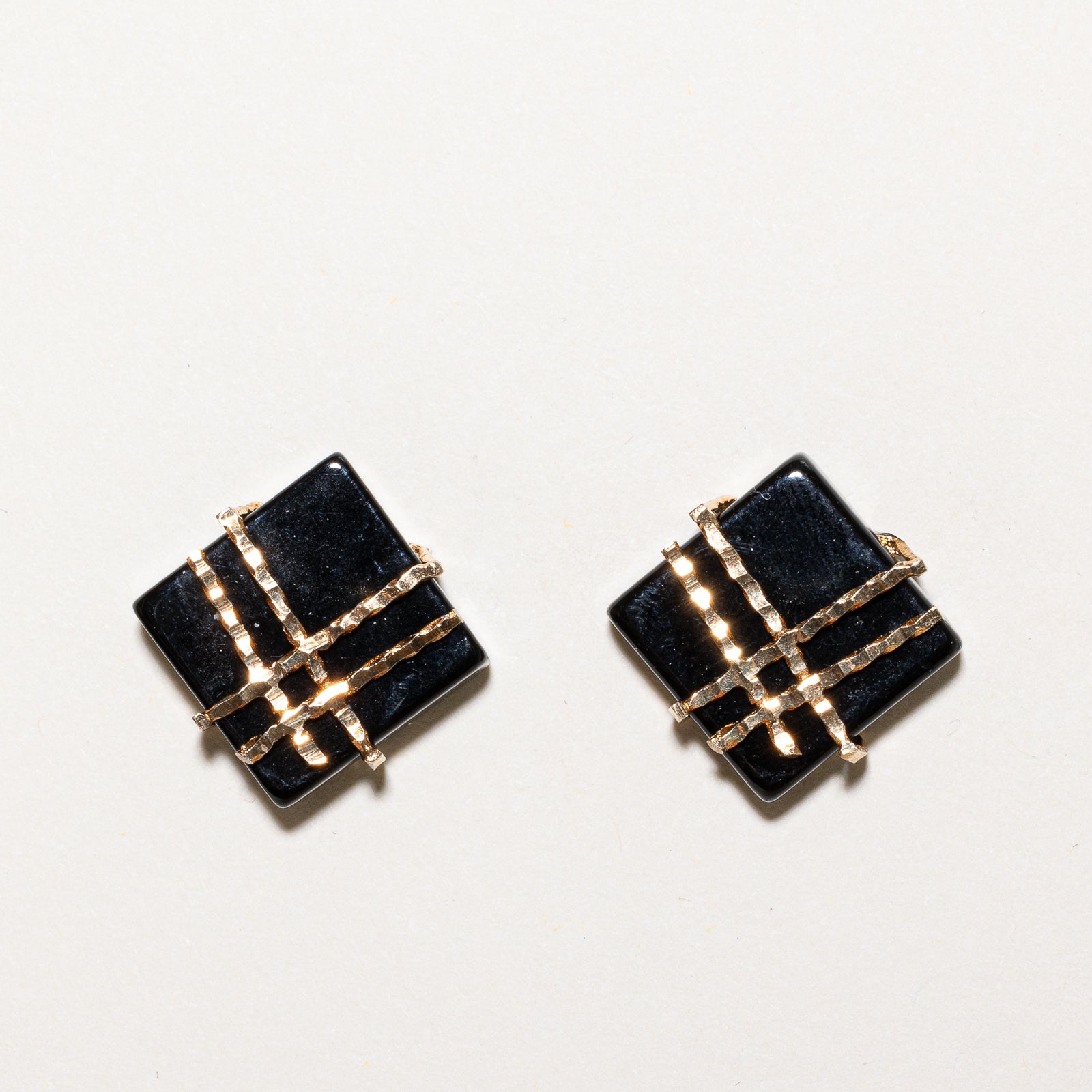 Onyx Square Stud Earrings | 24.00ctw