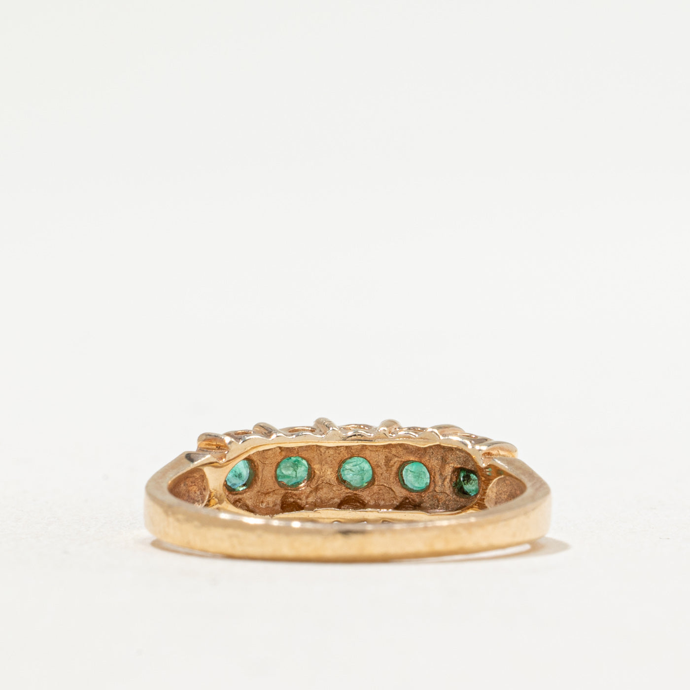 Bague cinq émeraudes | 0,12 ct | Taille 6