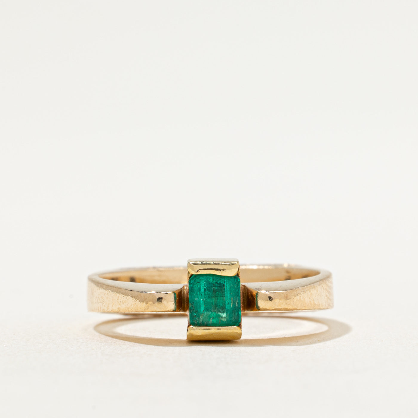Bague émeraude à pierre unique | 0,26 ct | Taille 6,5