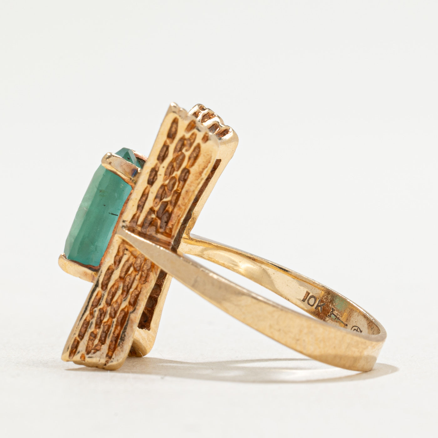 Vintage Canadian Emerald Geometric Ring | 1.50ct | SZ 6