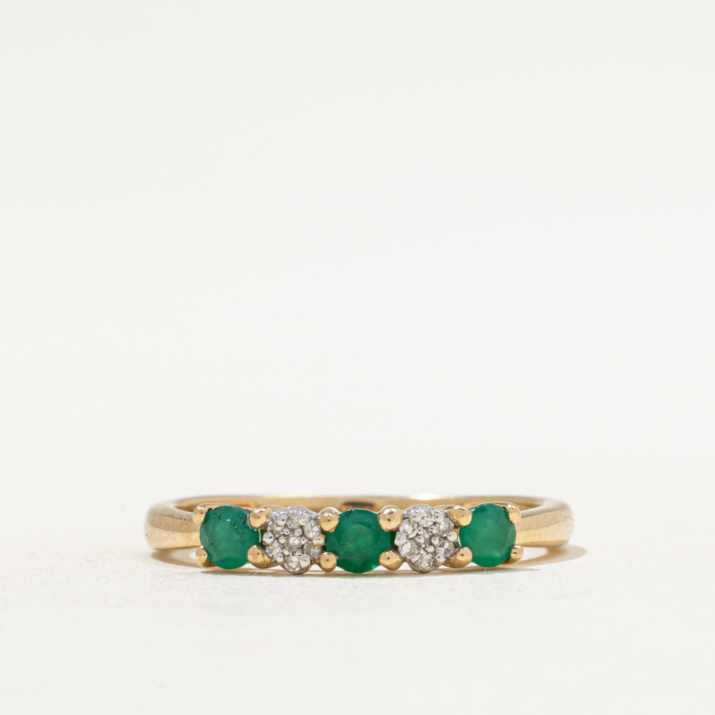 Bague émeraude et diamants | 0,25 ct, 0,015 ct | Taille 7