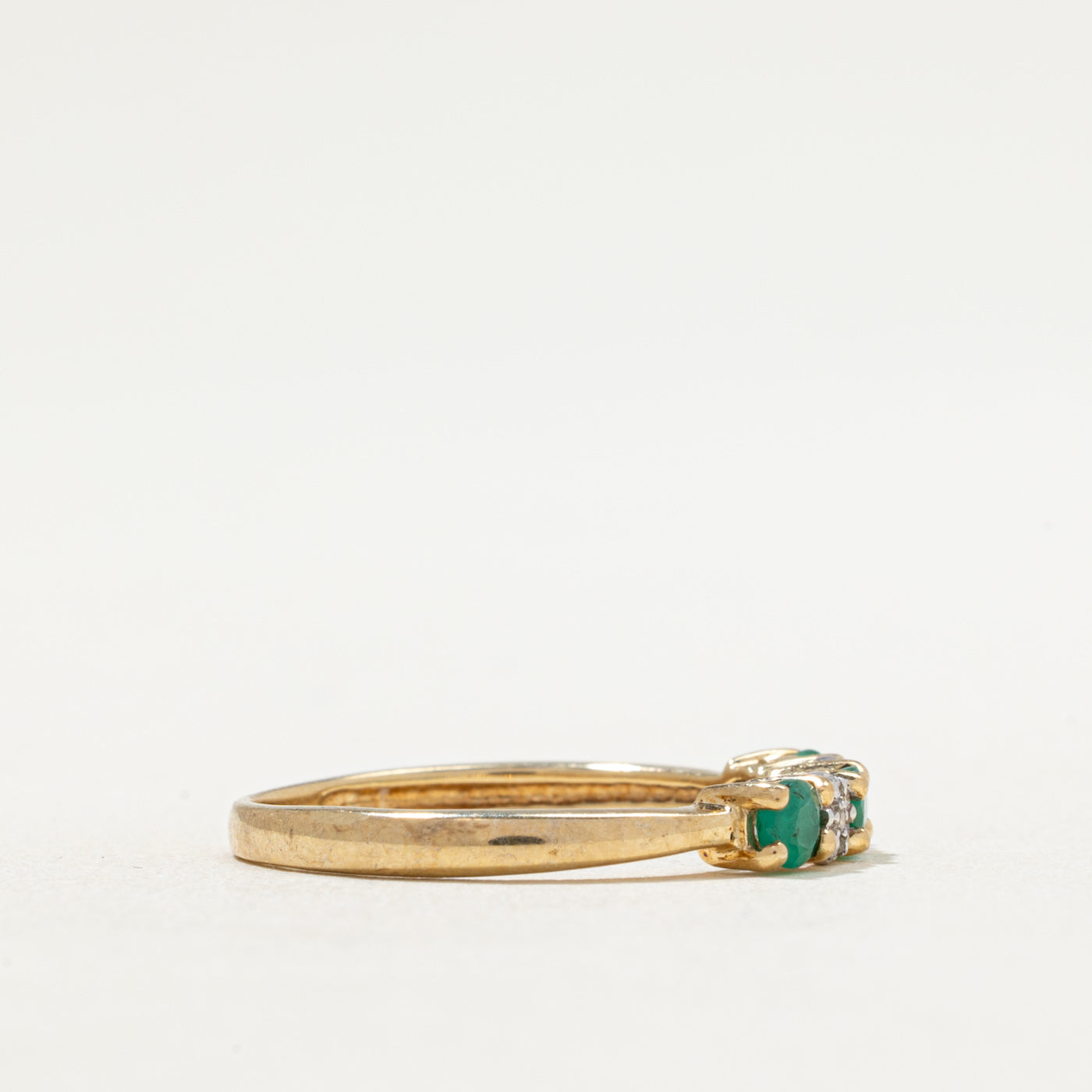 Bague émeraude et diamants | 0,25 ct, 0,015 ct | Taille 7