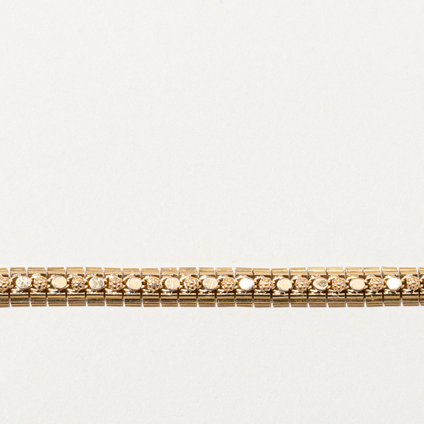 19k Bracelet with Turquoise Detail | 0.10ct | 7"