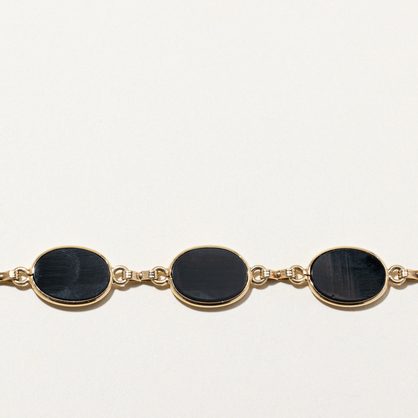 14K Six Stone Onyx Bracelet | 18.00ctw | 6.5"