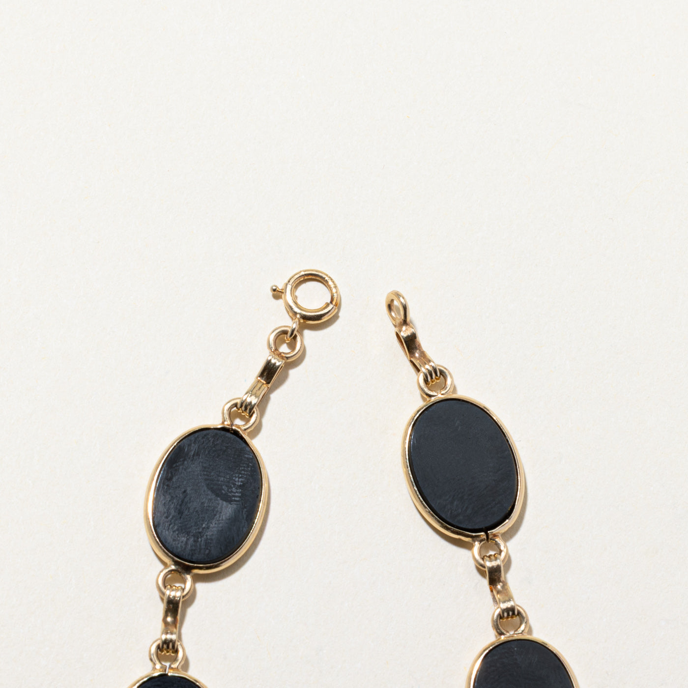 14K Six Stone Onyx Bracelet | 18.00ctw | 6.5"