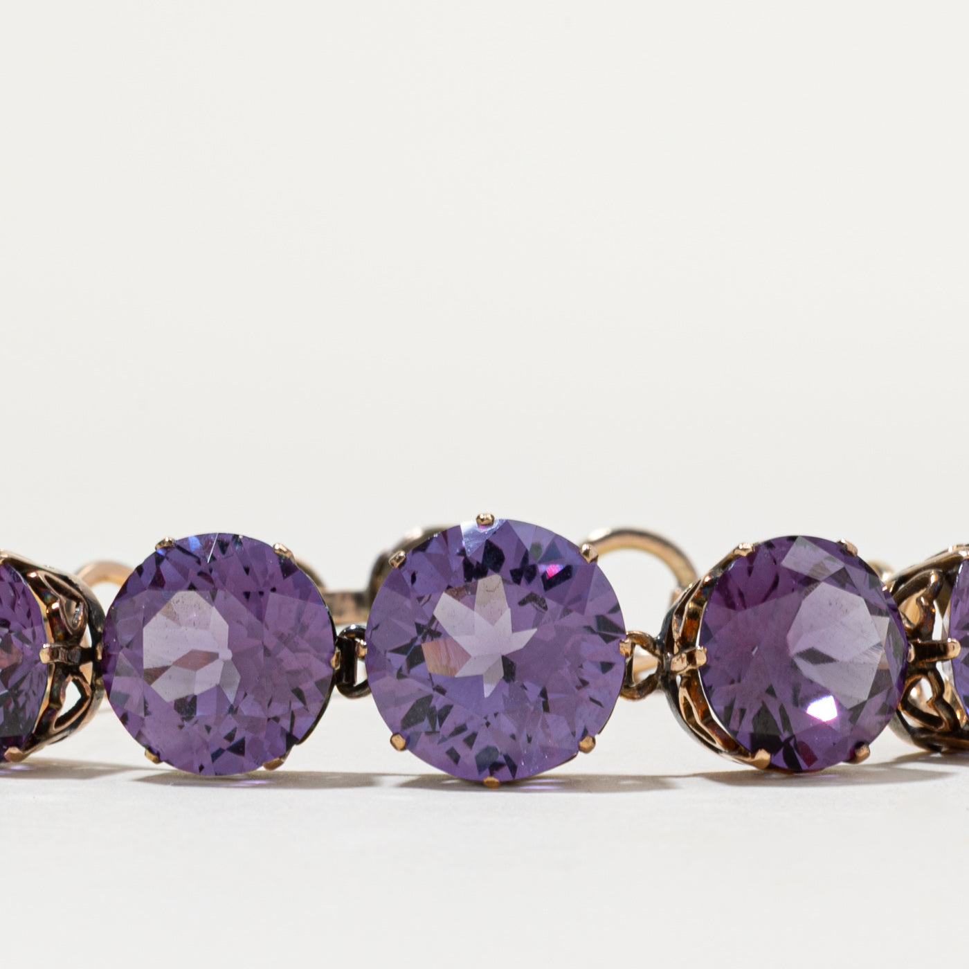 14K Synthetic Sapphire Bracelet | 34.00ctw | 6"