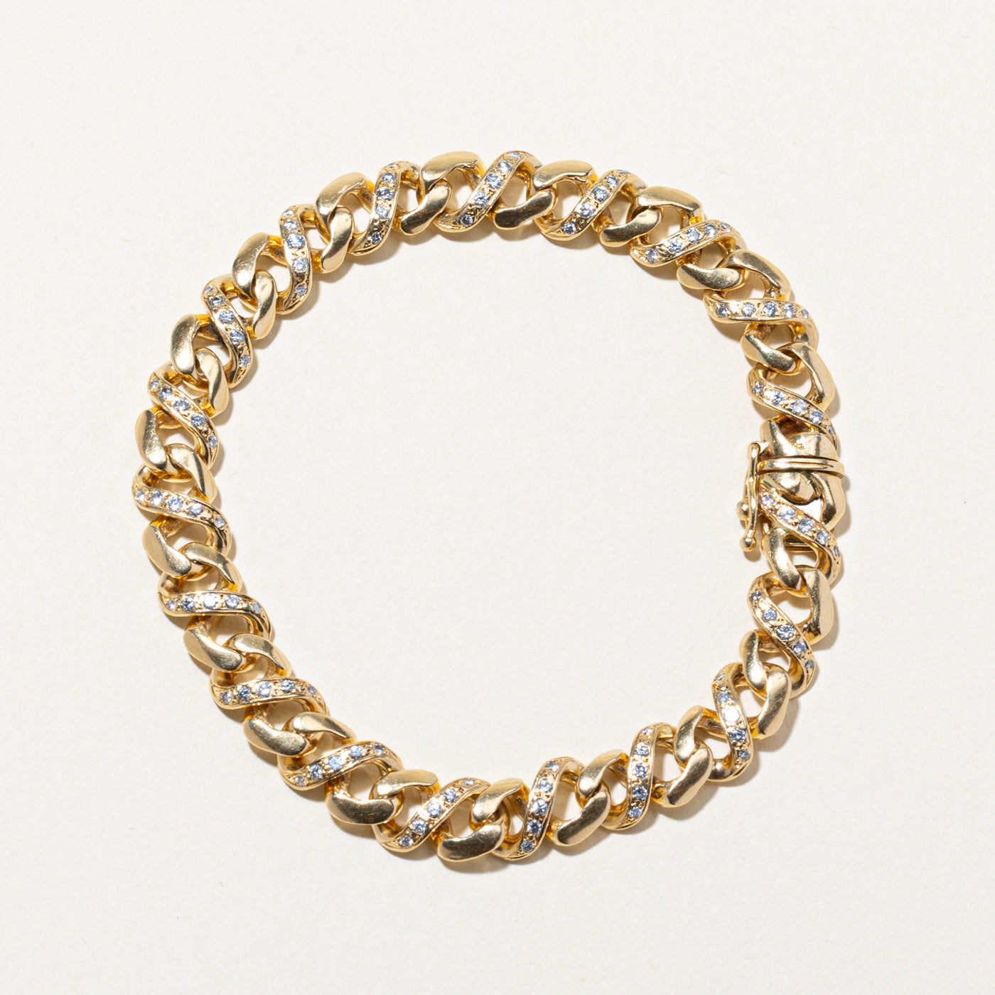 18k Diamond Infinity Link Bracelet | 0.95ctw | 7.5"