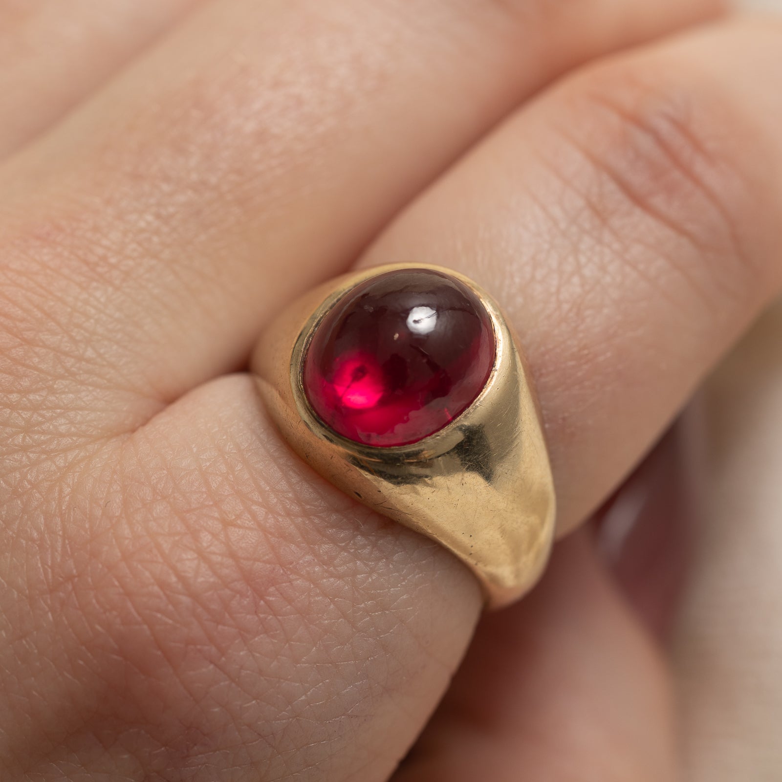 Solitaire Synthetic Ruby Ring | 7.50ct | SZ 8