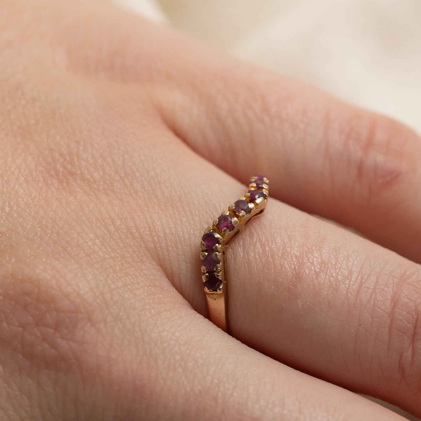 Ruby Zig Zag Ring | 0.13ctw | SZ 7.25