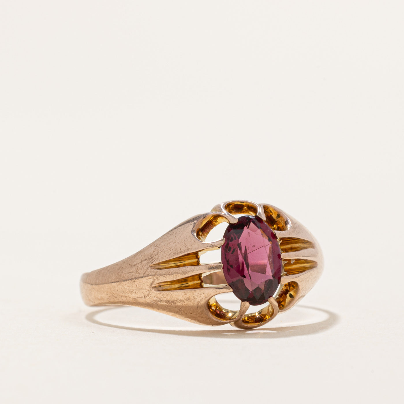 1896 Chester Blecher Set Garnet Ring | 0.95ct | SZ 8.75