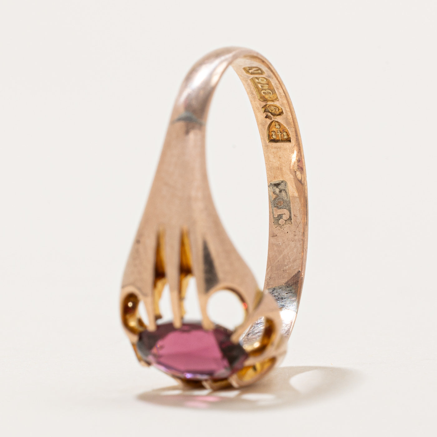 1896 Chester Blecher Set Garnet Ring | 0.95ct | SZ 8.75