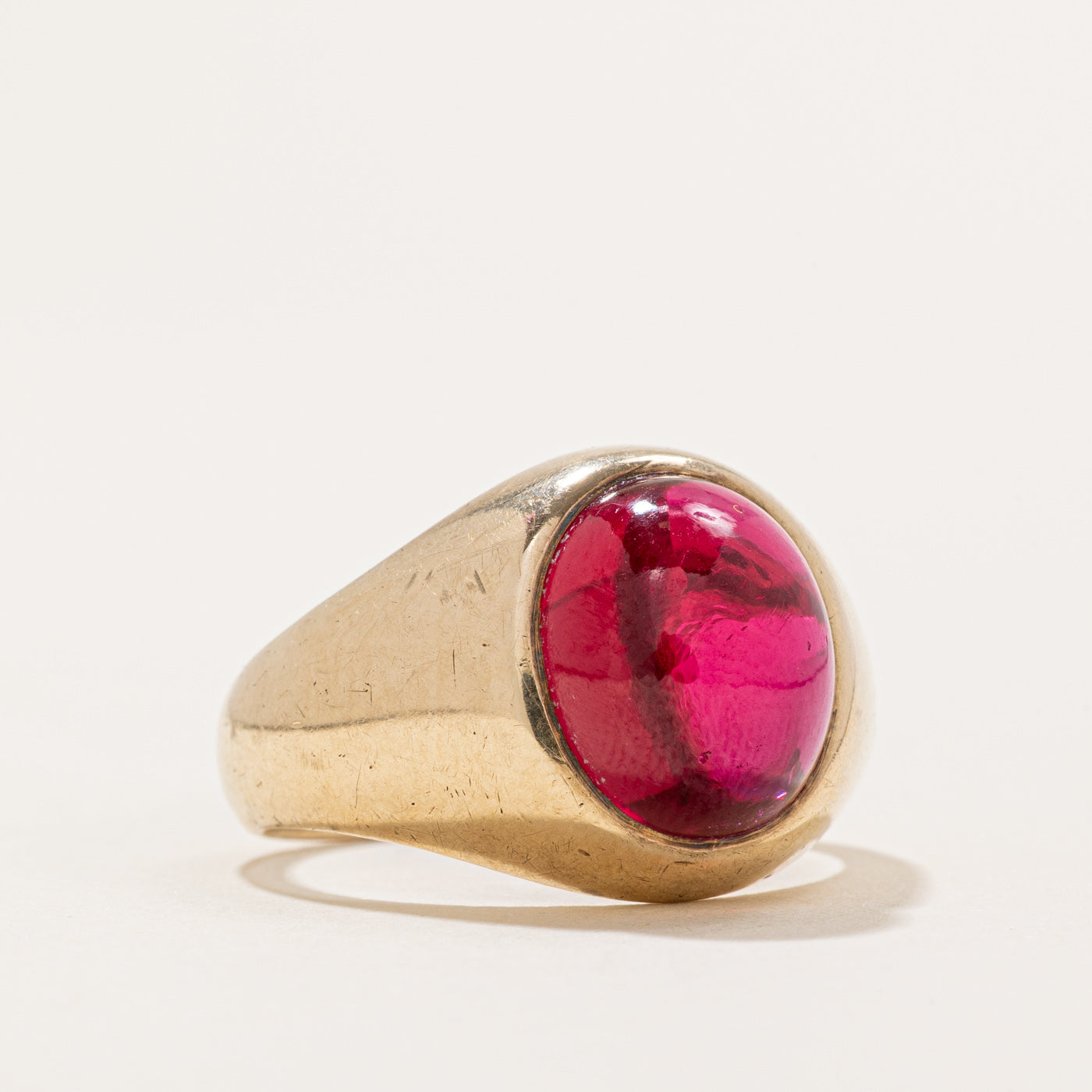 Solitaire Synthetic Ruby Ring | 7.50ct | SZ 8