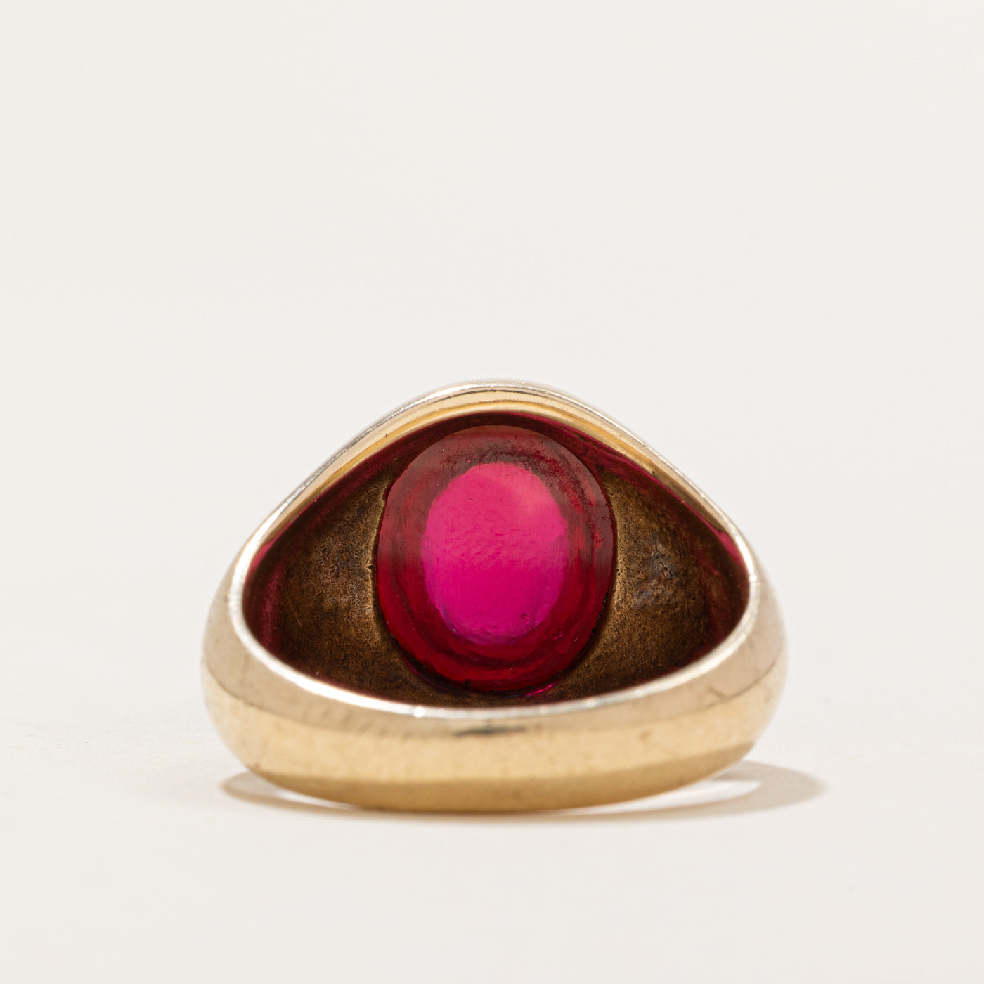 Solitaire Synthetic Ruby Ring | 7.50ct | SZ 8