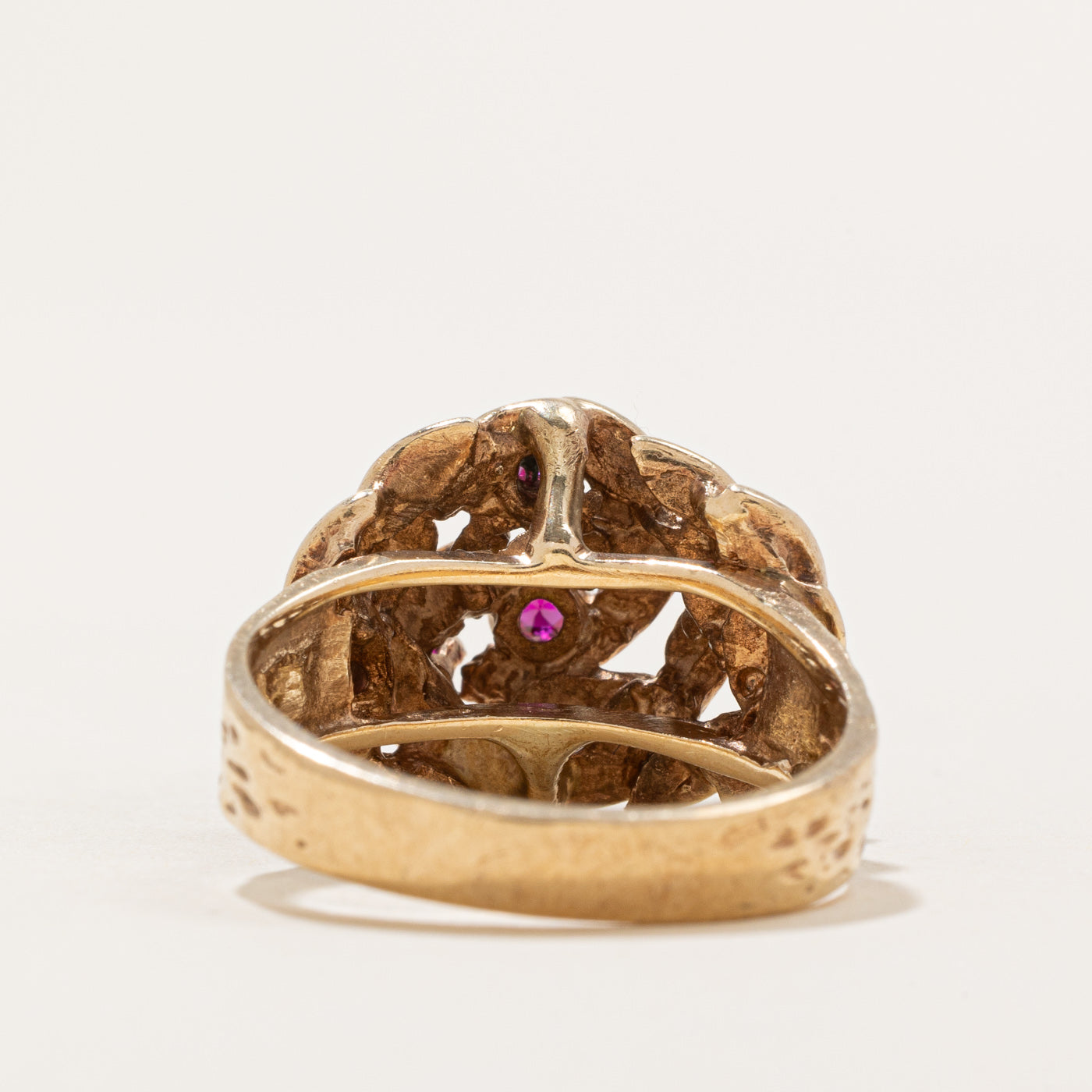 Scattered Synthetic Ruby Cocktail Ring | 0.33ctw | SZ 7.75