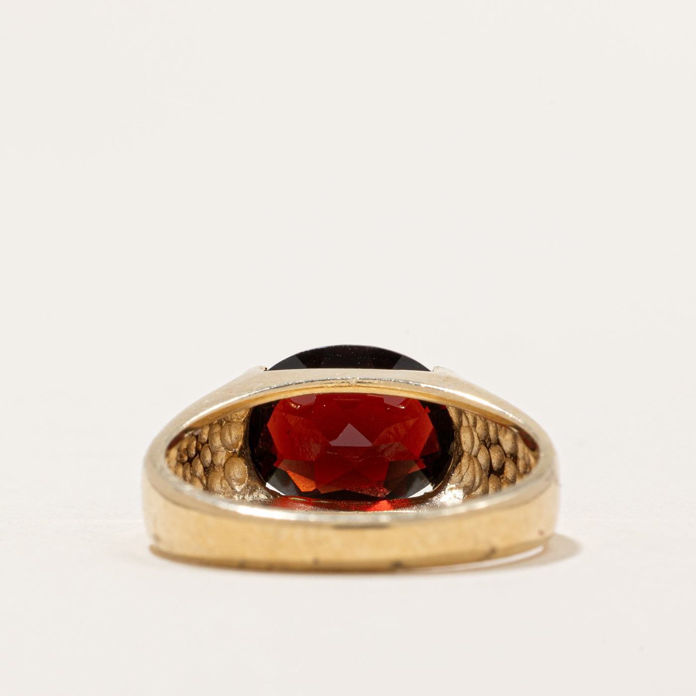 Bague solitaire Est-Ouest Grenat | 2,85 ct | Taille 6,25