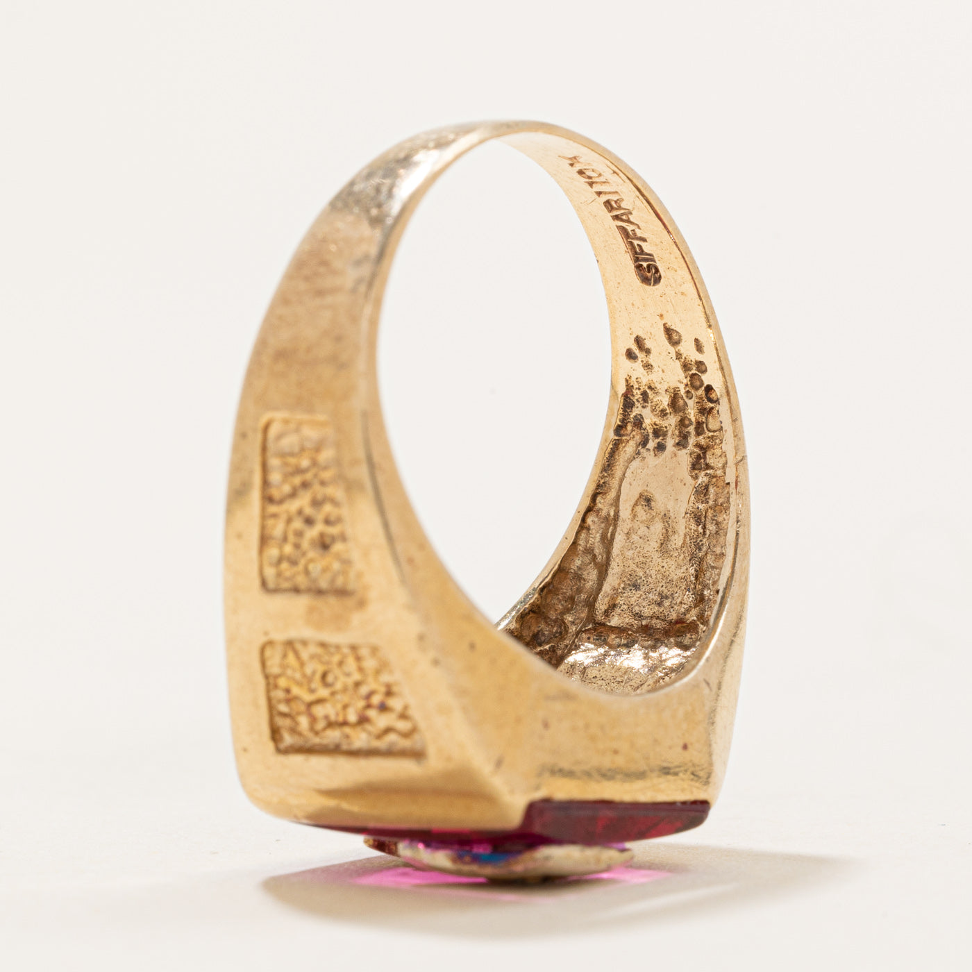 Ruby & Diamond 'R' Signet Ring | 2.50ct, 0.01ct | SZ 8.25