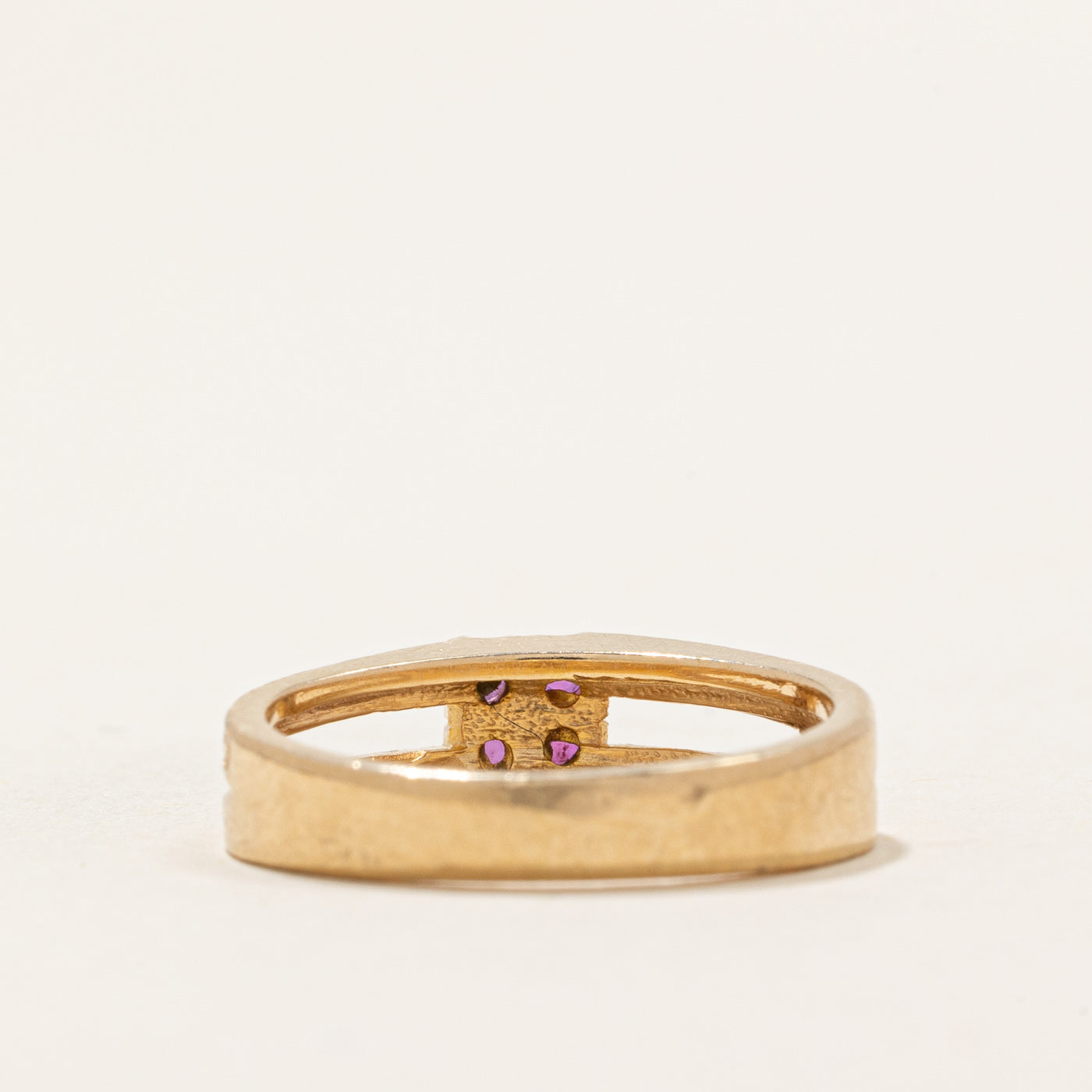 Round Cut Ruby Cluster Ring | 0.04ctw | SZ 3.75