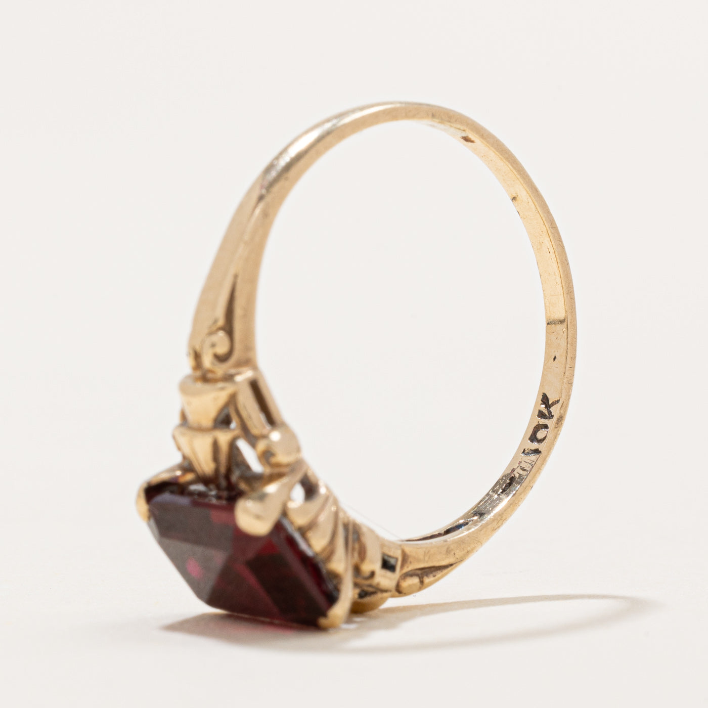 Bague solitaire en rubis synthétique | 2,00 ct | Taille 6,5